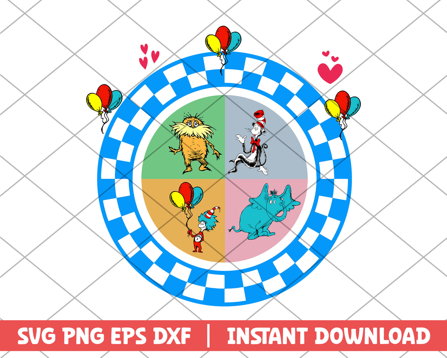 The cat in the hat lasonian svg