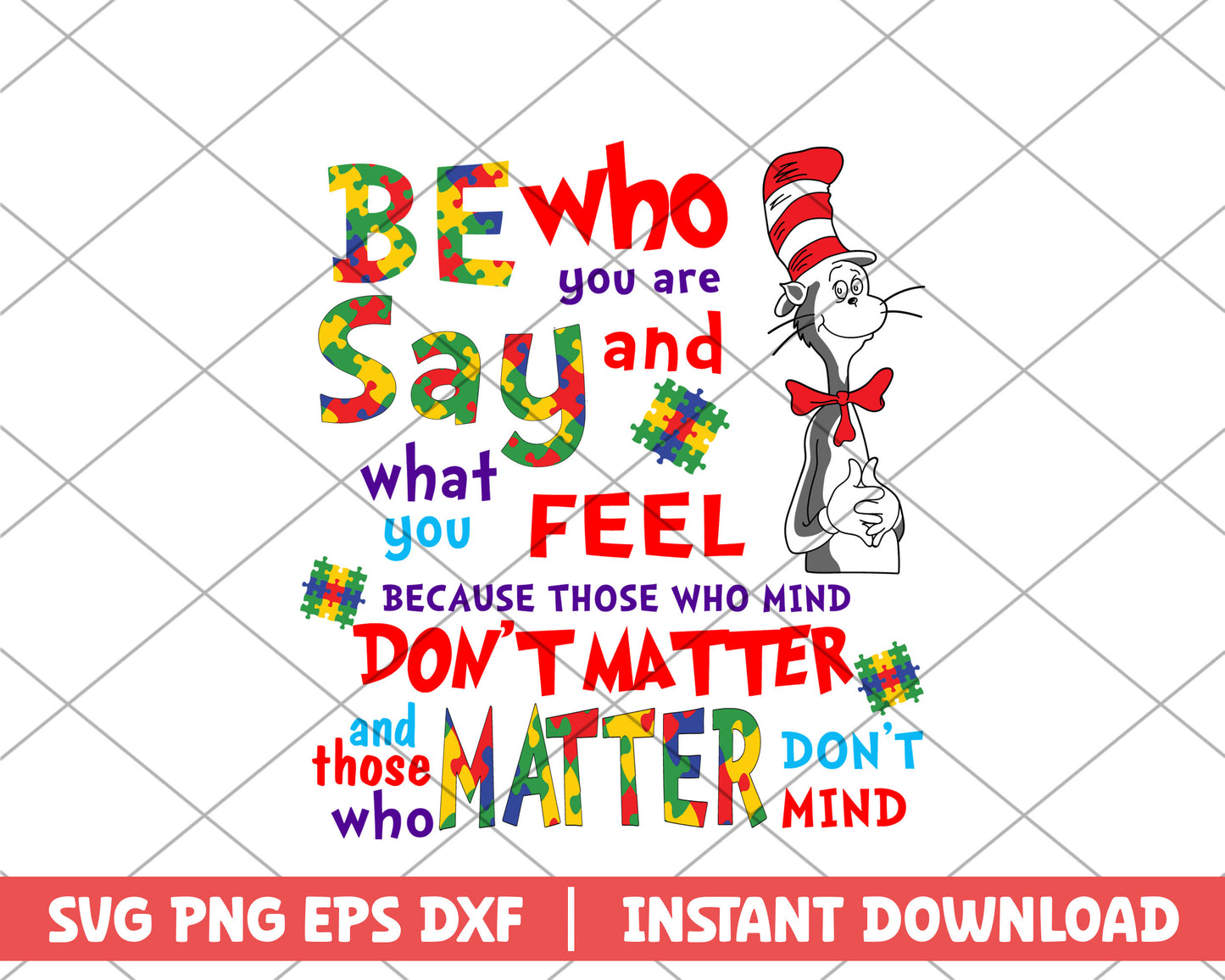 The cat in the hat red svg