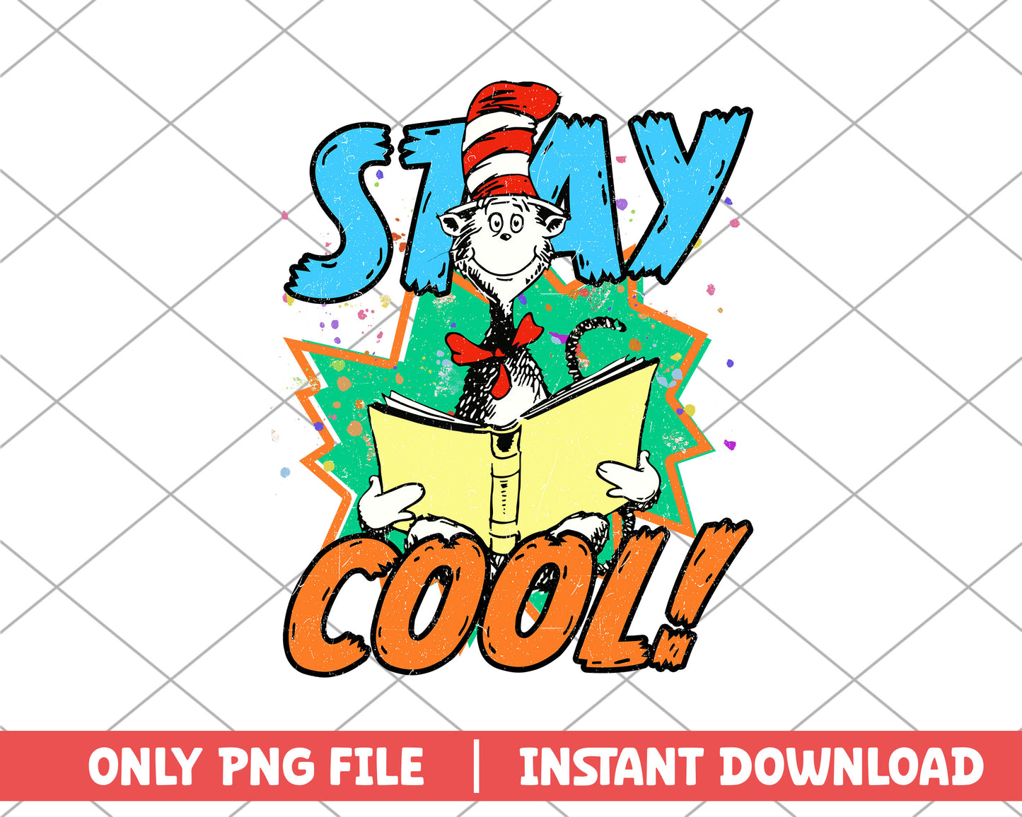 The cat in the hat stay cool png