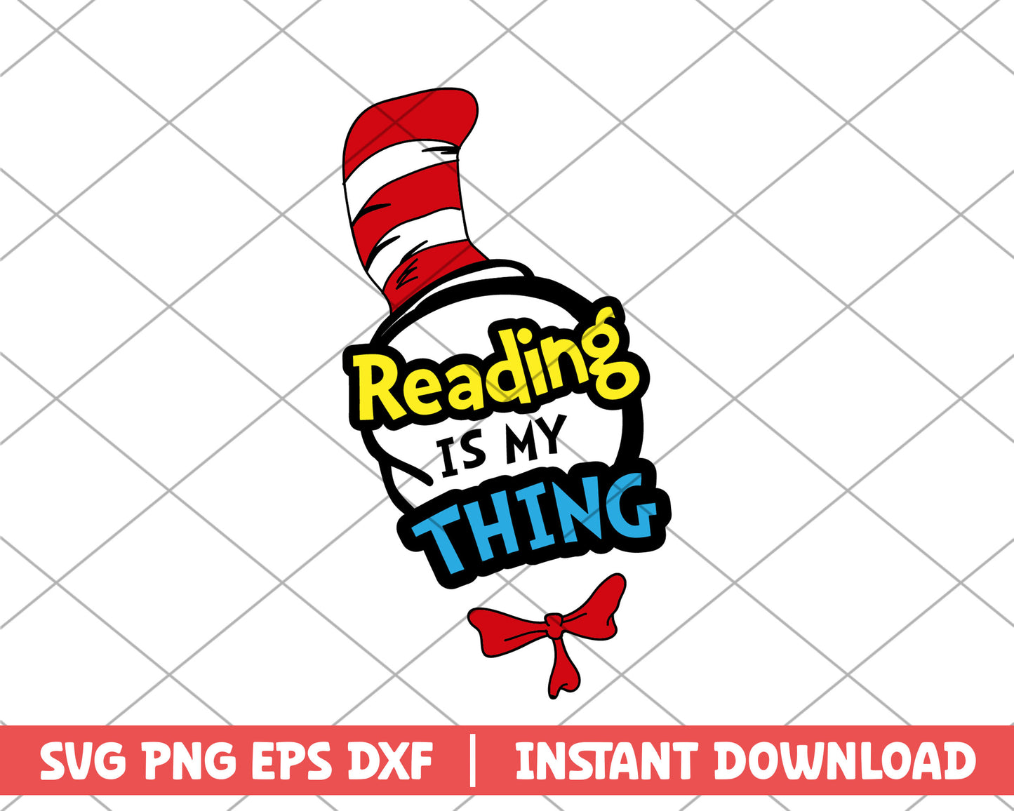 The catin the hat yellow svg