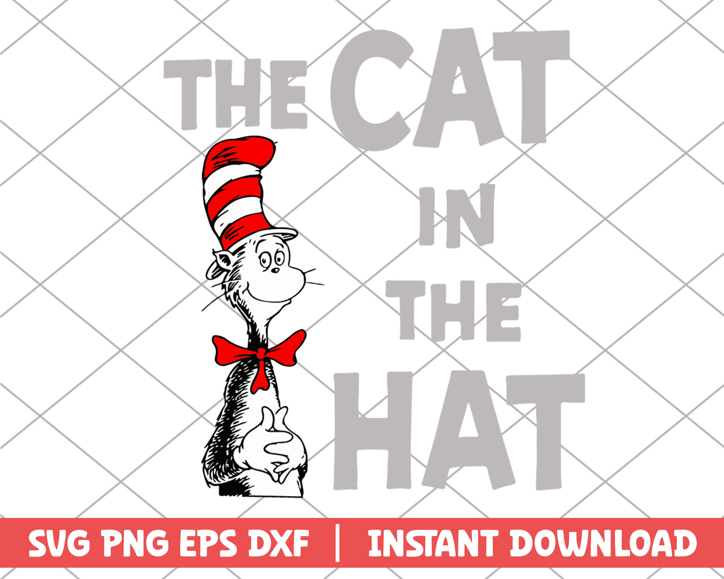 The cat in the hat main character svg