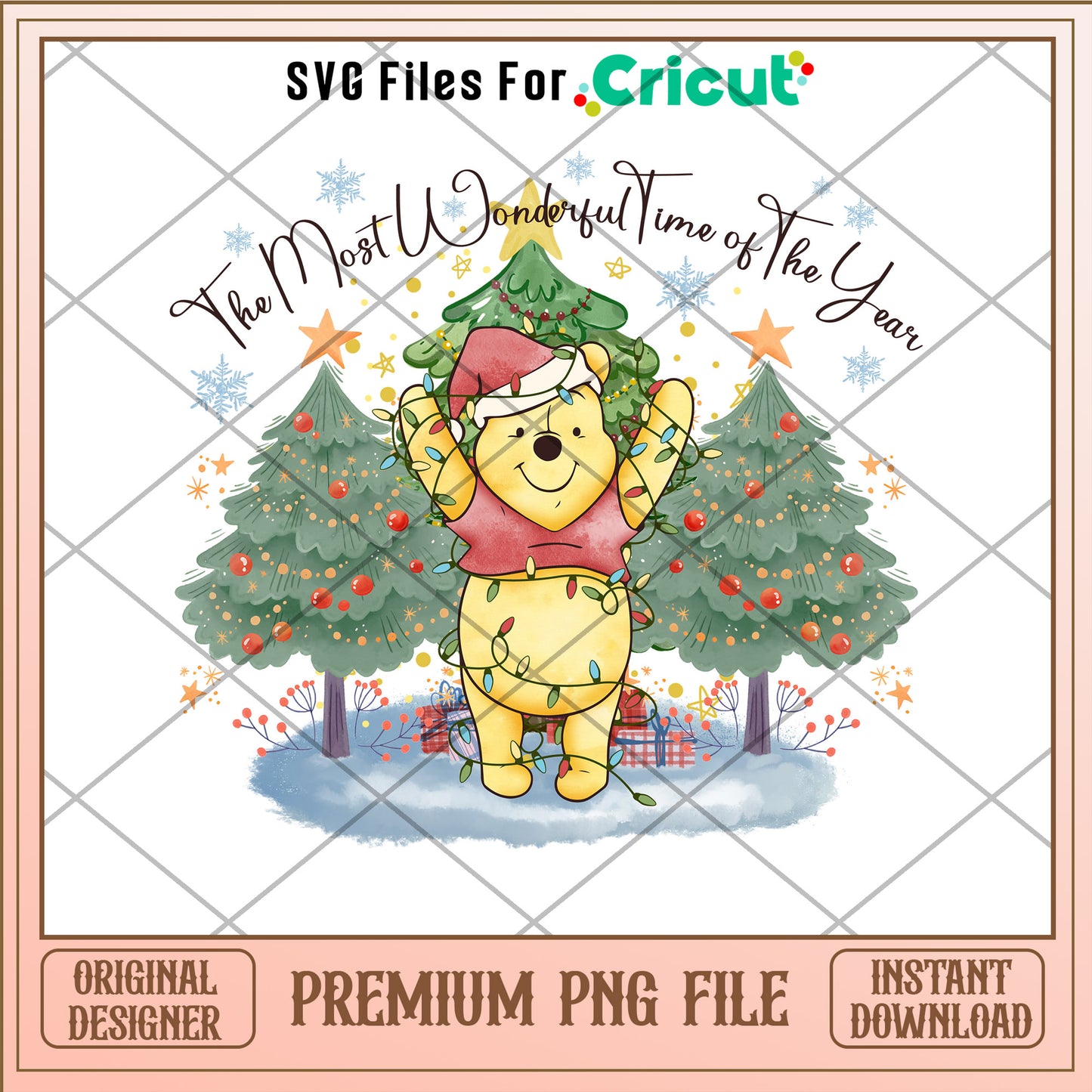 The most wonderful time of the year png, winnie the pooh png