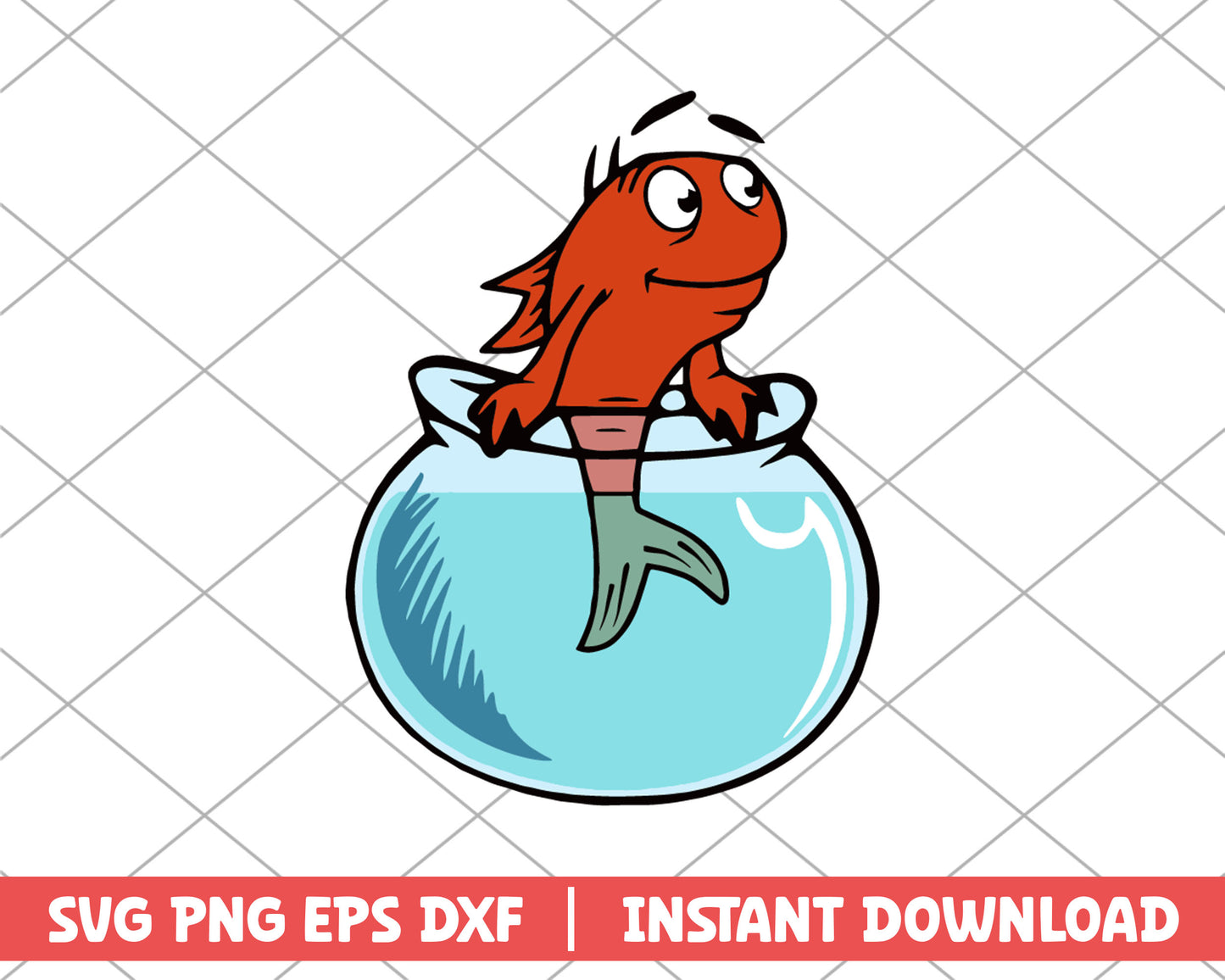 The red fish character dr.seuss svg