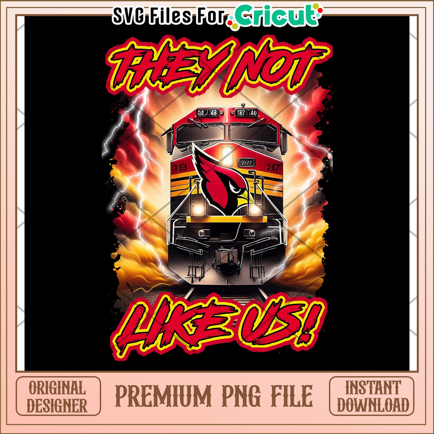 They Not Like Us Train Design, Premium PNG File for Cricut