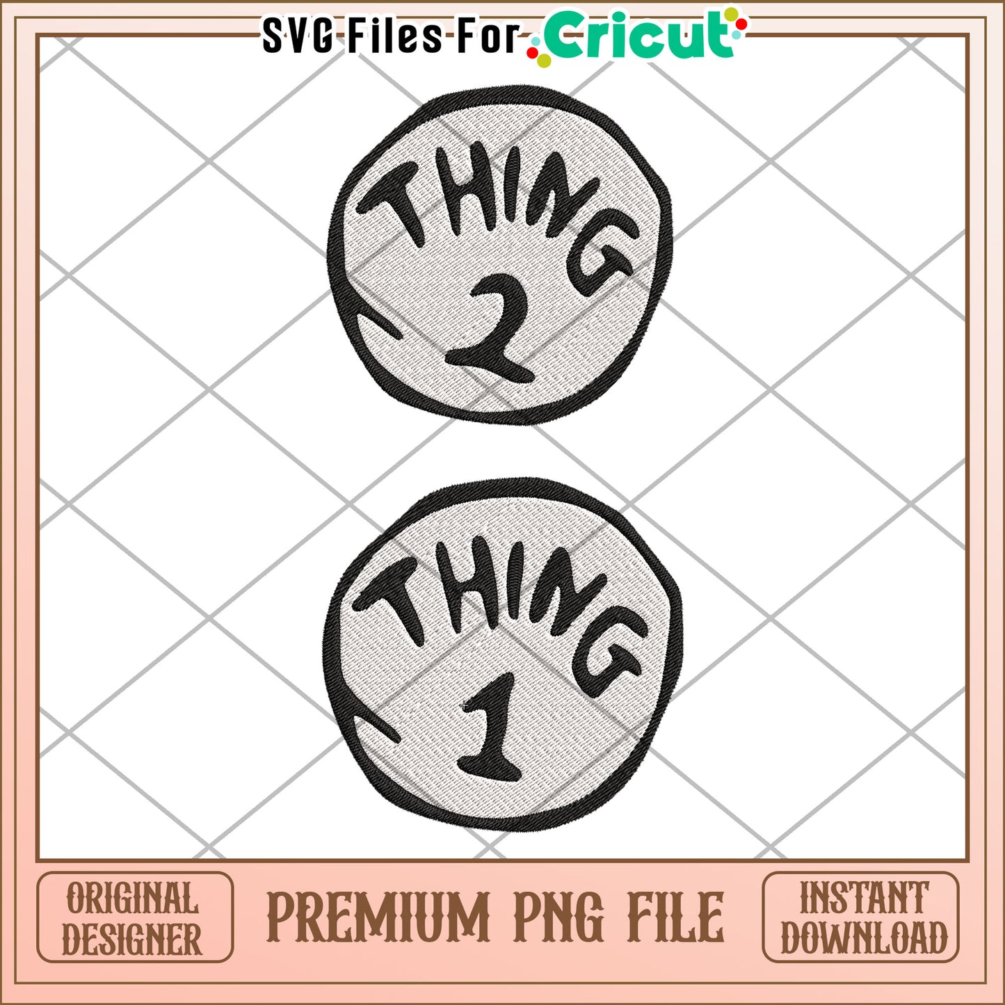 Thing 1 & 2 PNG - Instant Download