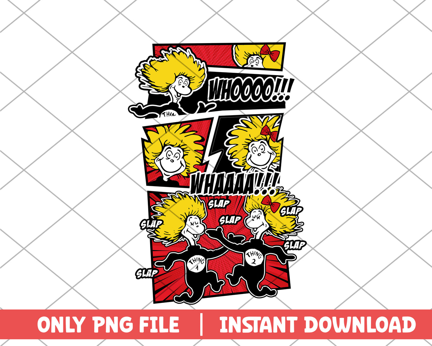 Thing one and thing two cartoon png