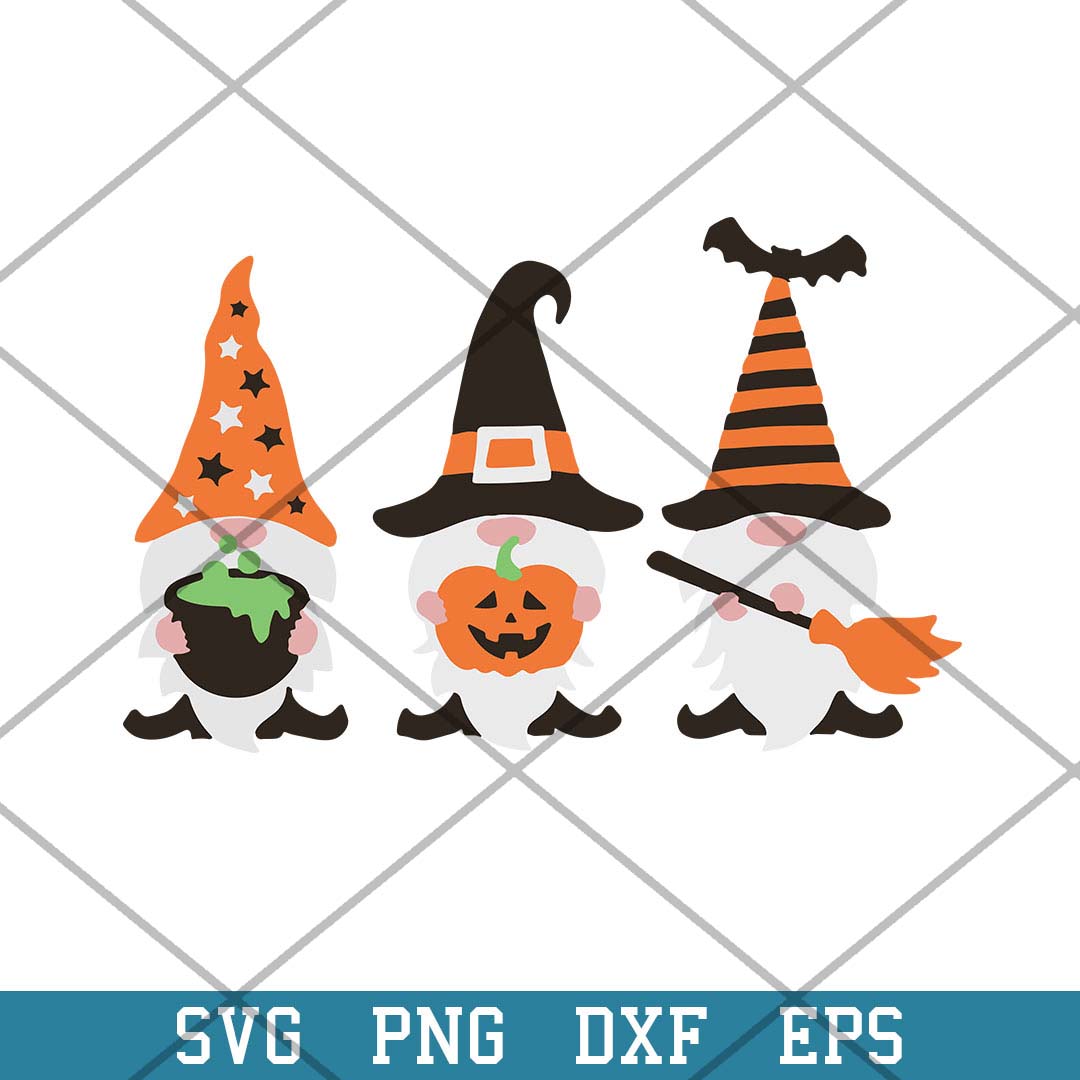 Three Gnome Halloween Svg, Halloween Svg-Svgfilesforcricut