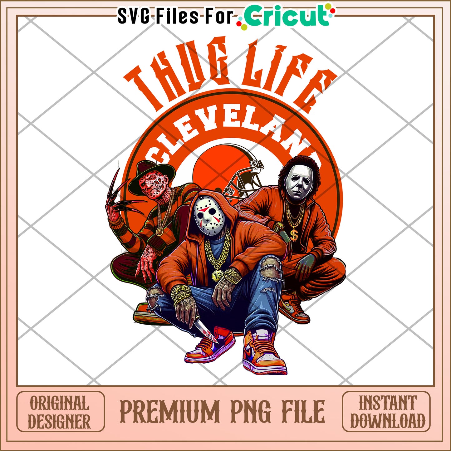 Thug Life Cleveland Design, Premium PNG for Cricut Projects