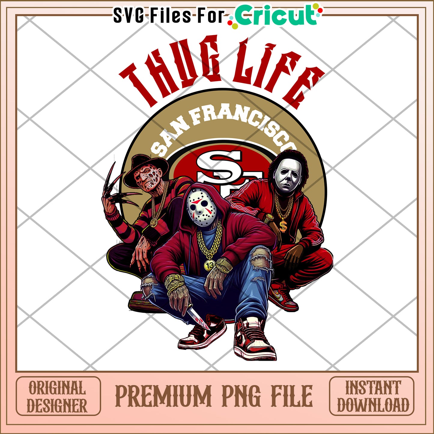 Thug Life San Francisco Graphic, Premium PNG for Instant Download