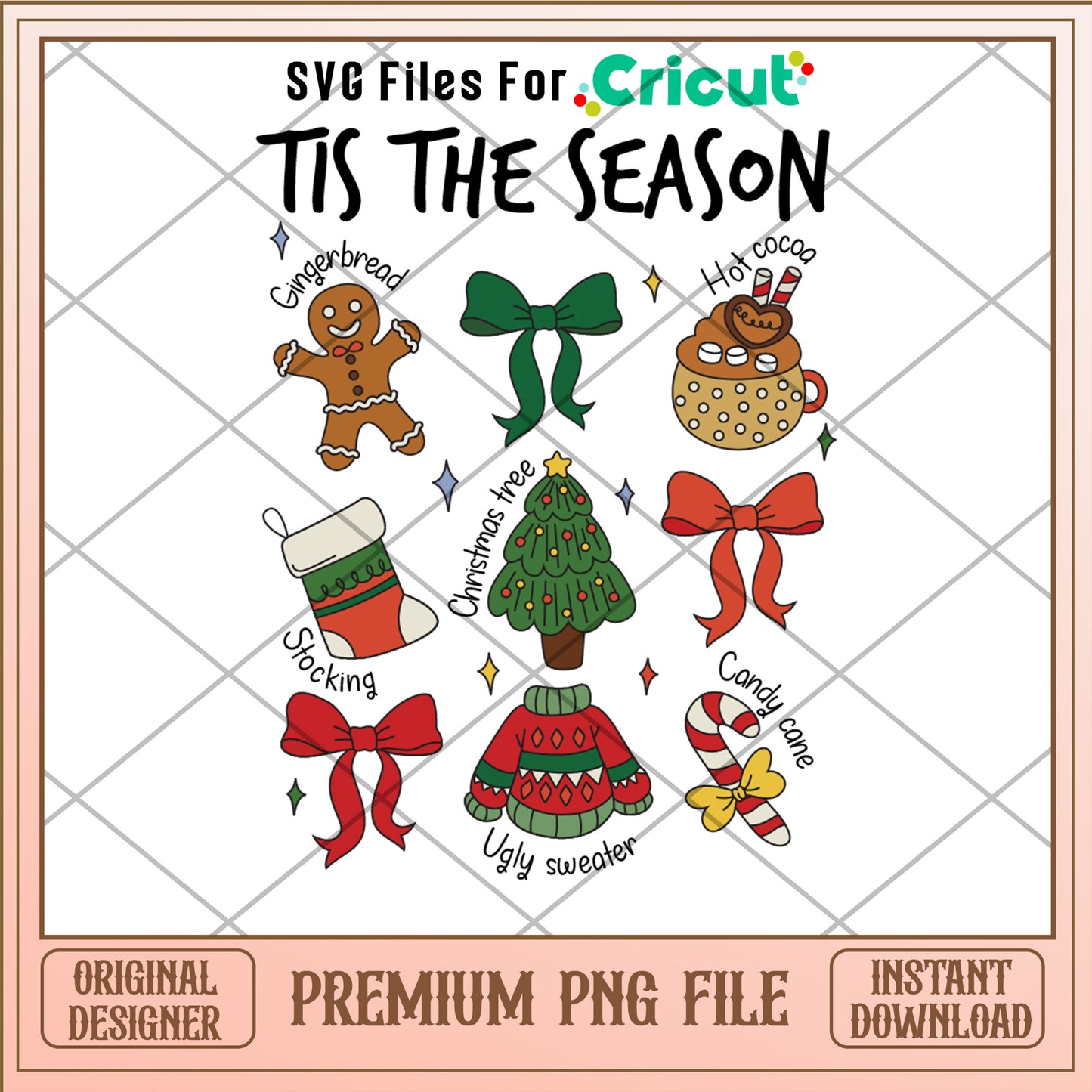 Tis the season hot cocoa png, ugly sweater png, christmas png