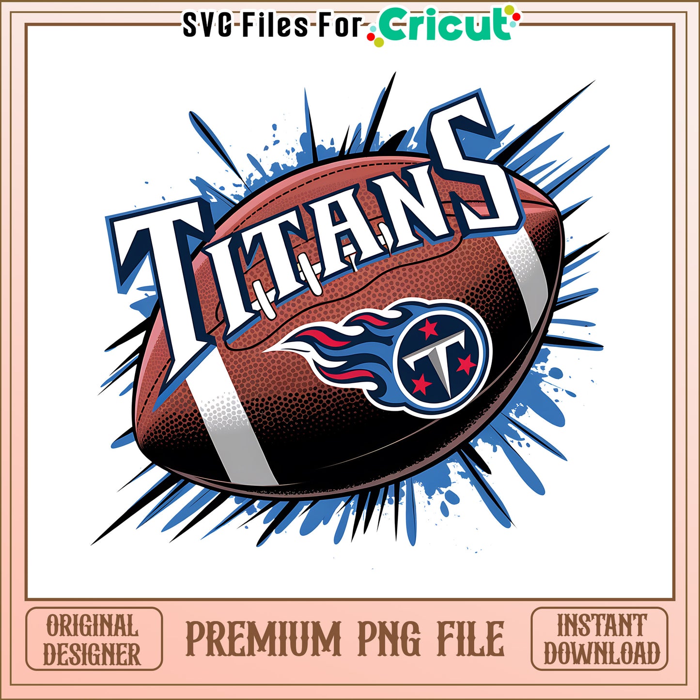 Titans logo rugby ball png, Tennessee Titans png, NFL png