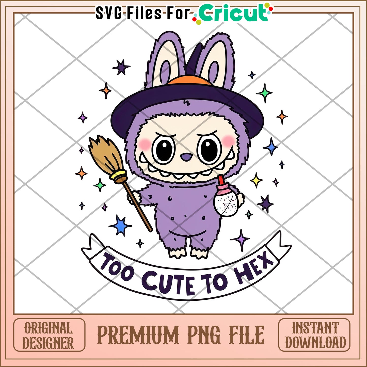 Too cute to hex design png, labubu memes png, labubu quotes png
