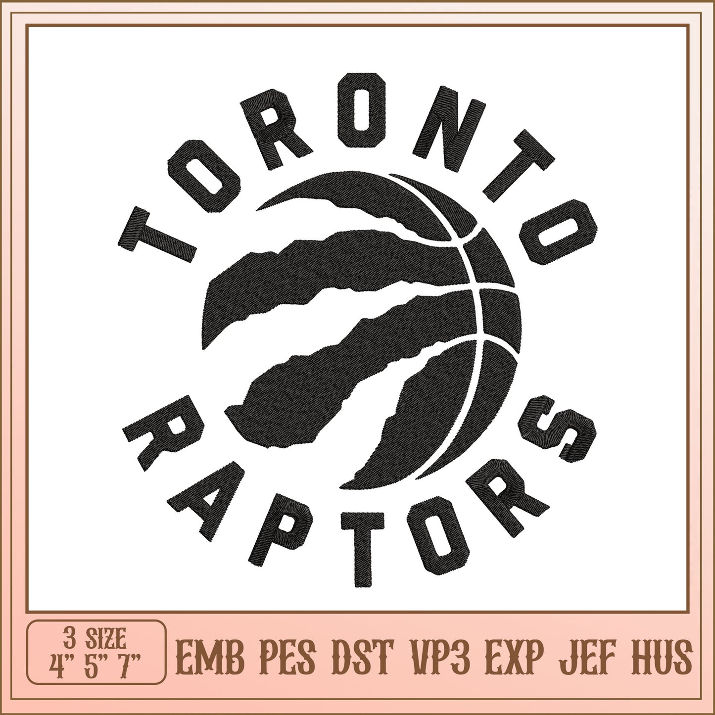 Toronto Raptors Basketball Embroidery Design for Every Fan