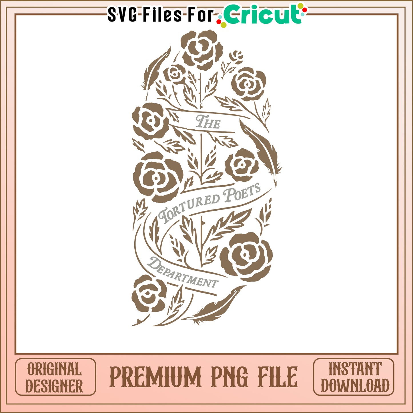Tortured Poets Department PNG File for Crafting Projects, Instant Download Available