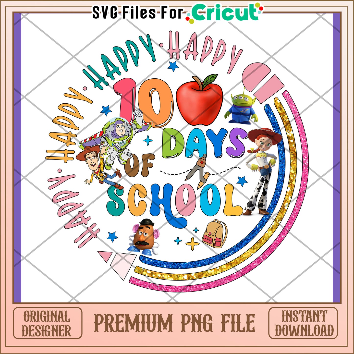 Toy Story 100 Days School PNG
