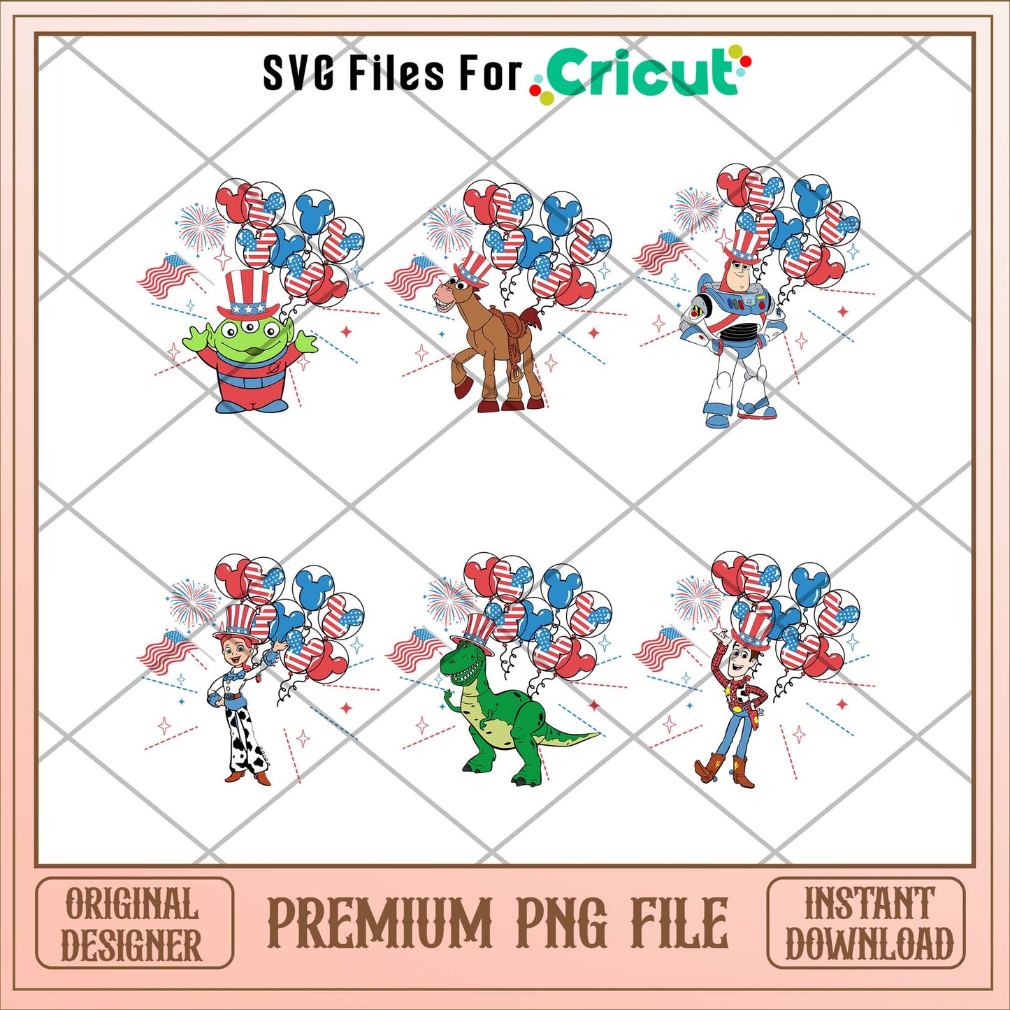 Toy Story America 4th of july png bundle