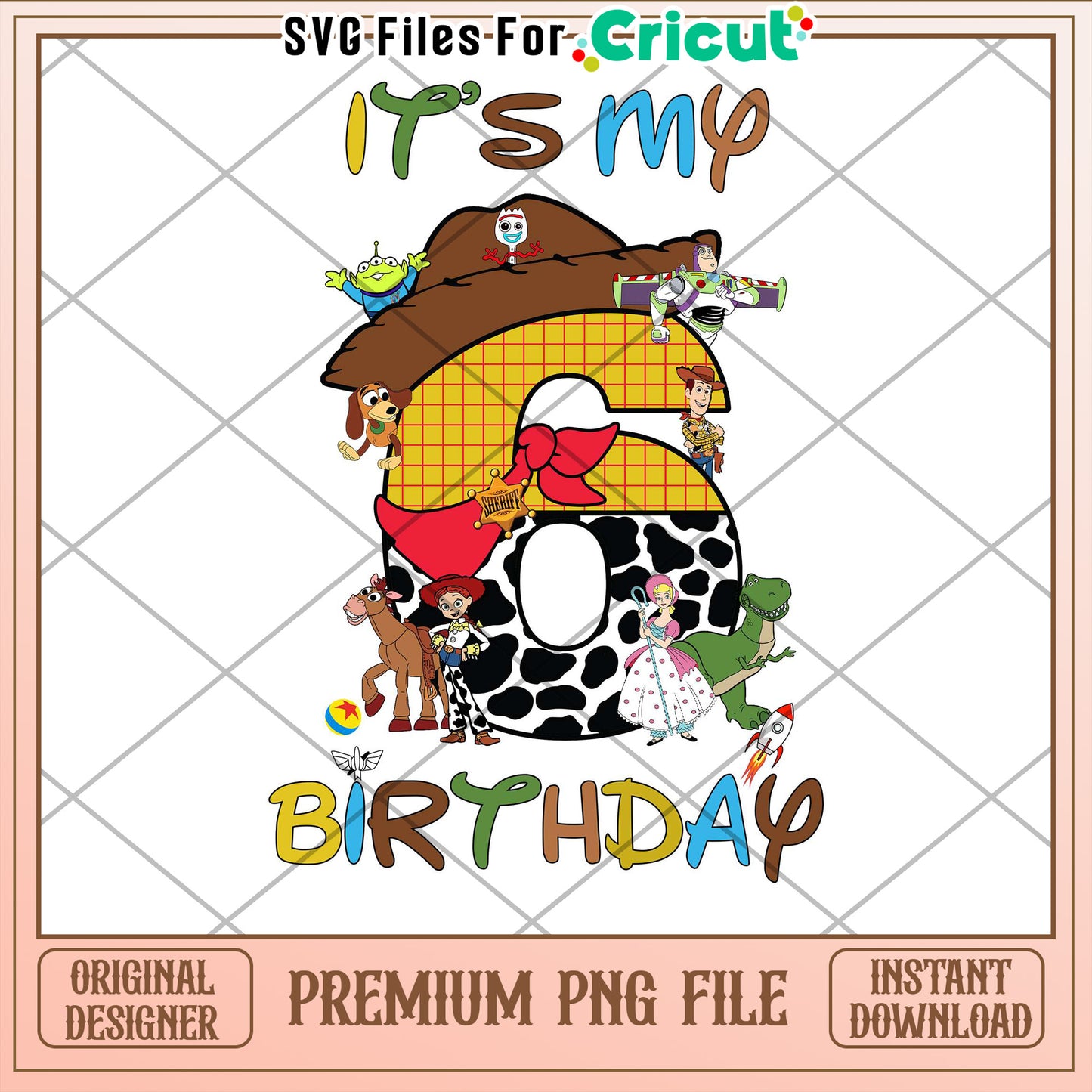 Toy Story 6th Birthday PNG