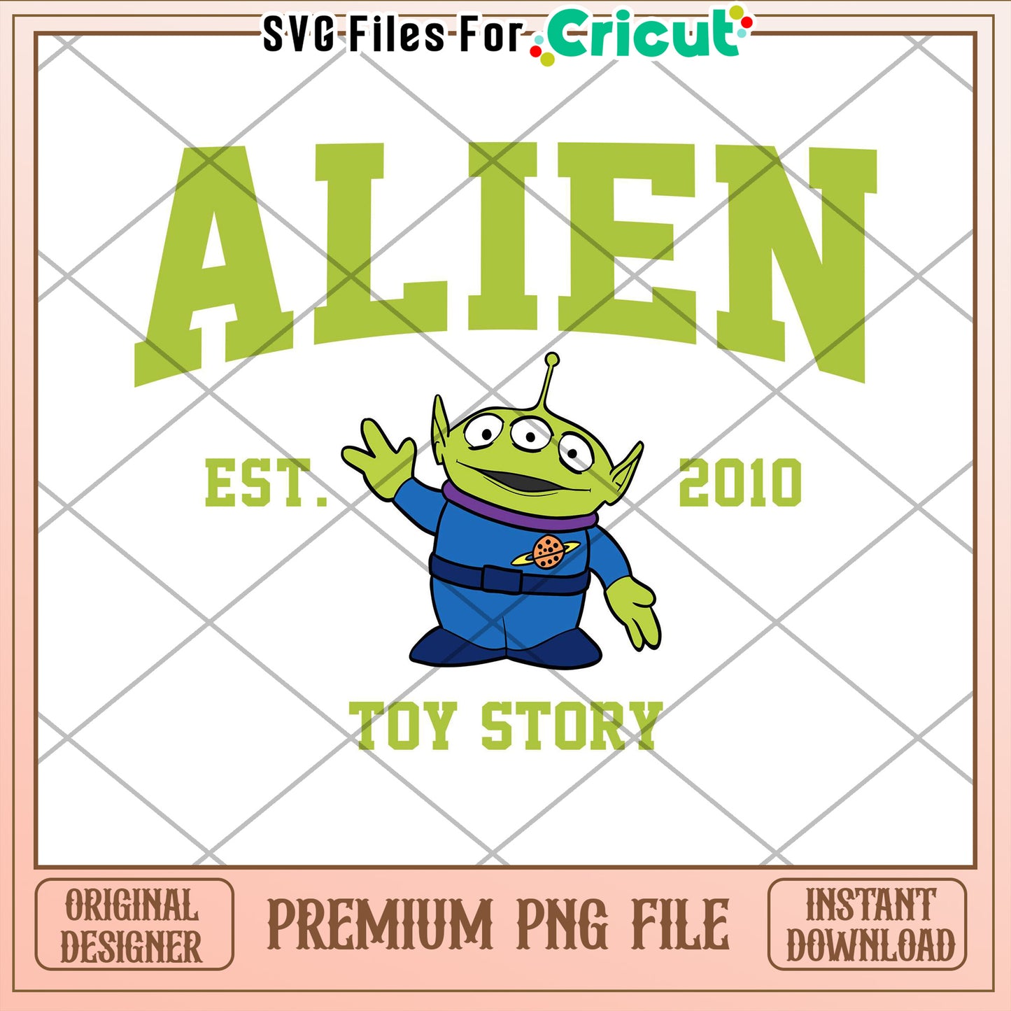 Toy Story Alien PNG Design Instant Download