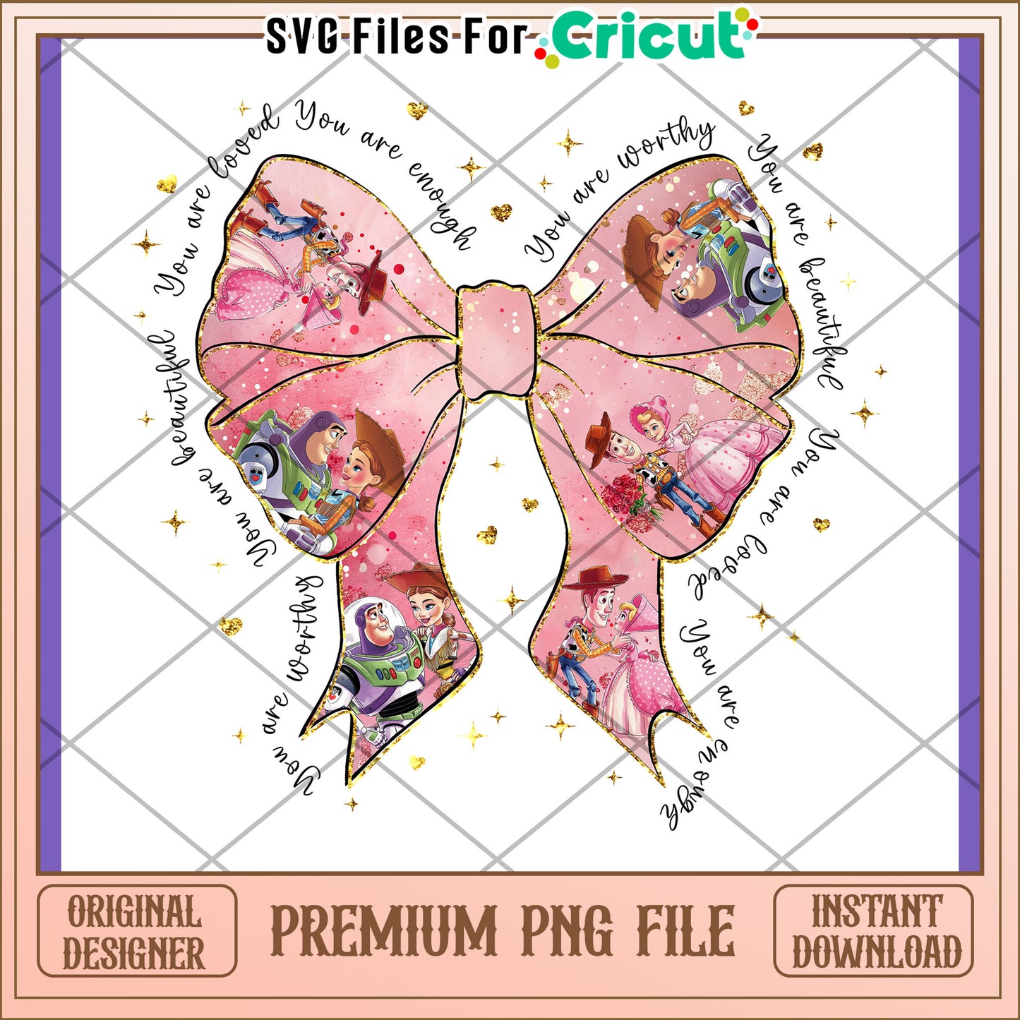 Toy Story Bow PNG Sublimation Design