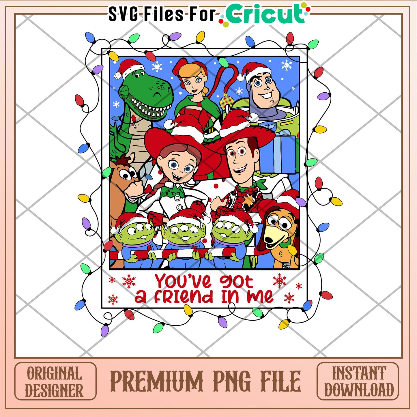 Toy Story Christmas PNG Sublimation