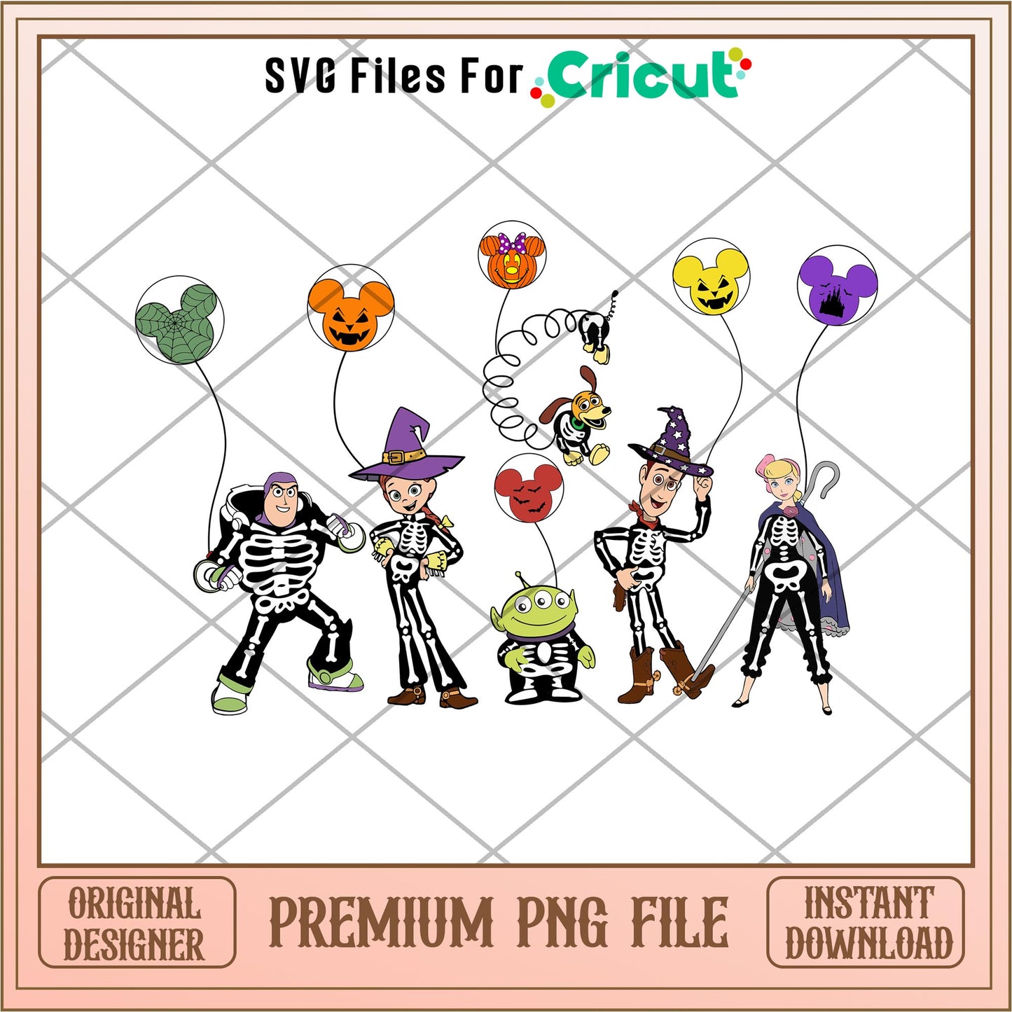 Toy Story Halloween Skeleton png, Toy Story Characters png, Digital Download