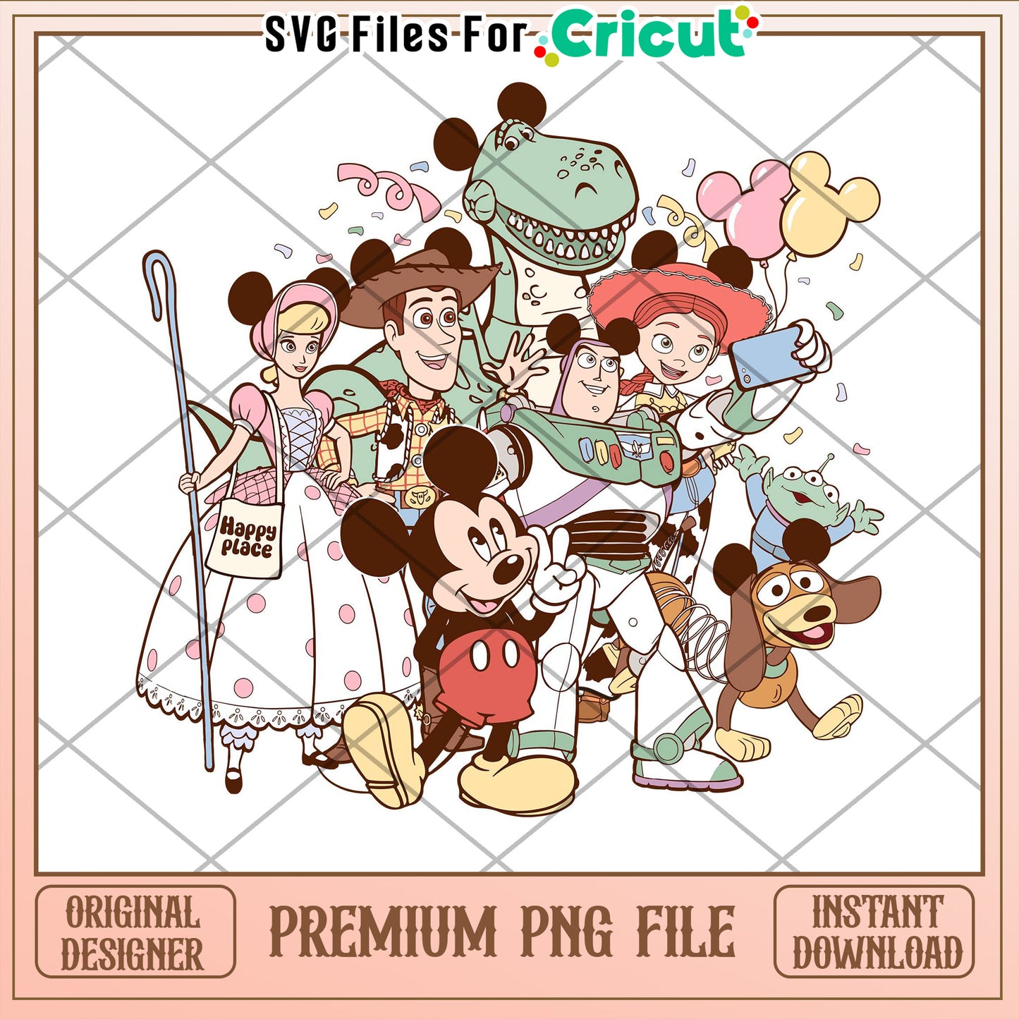 Toy Story Mickey Mouse PNG Cricut File