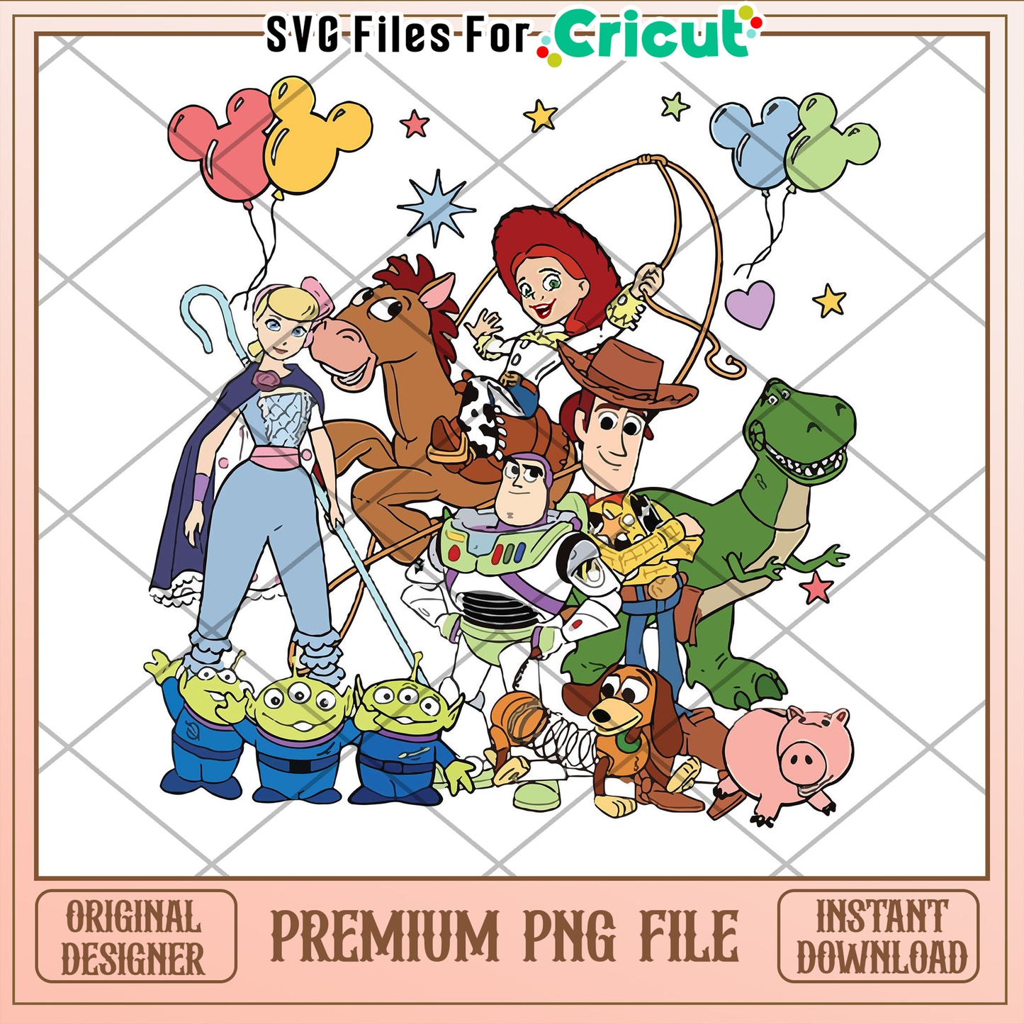 Toy Story PNG Cricut Files Instant Download