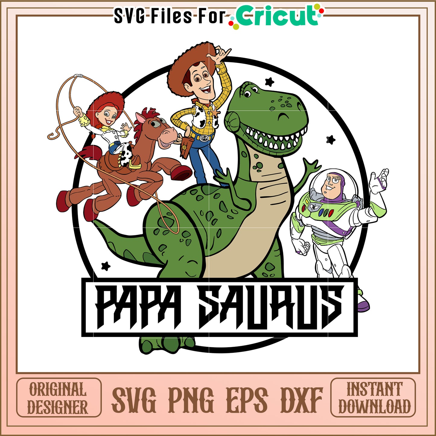 Toy Story Papa Sauras SVG Design