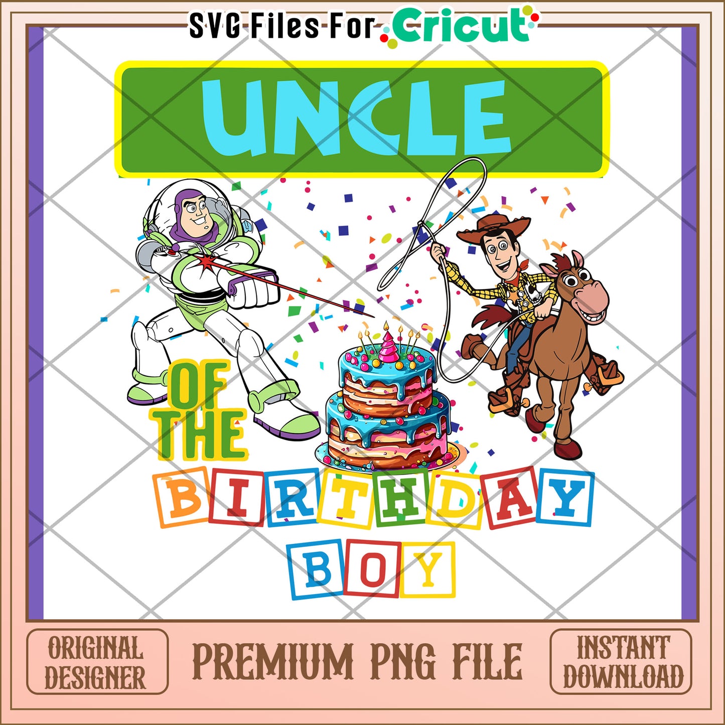 Toy Story Uncle Birthday PNG Design