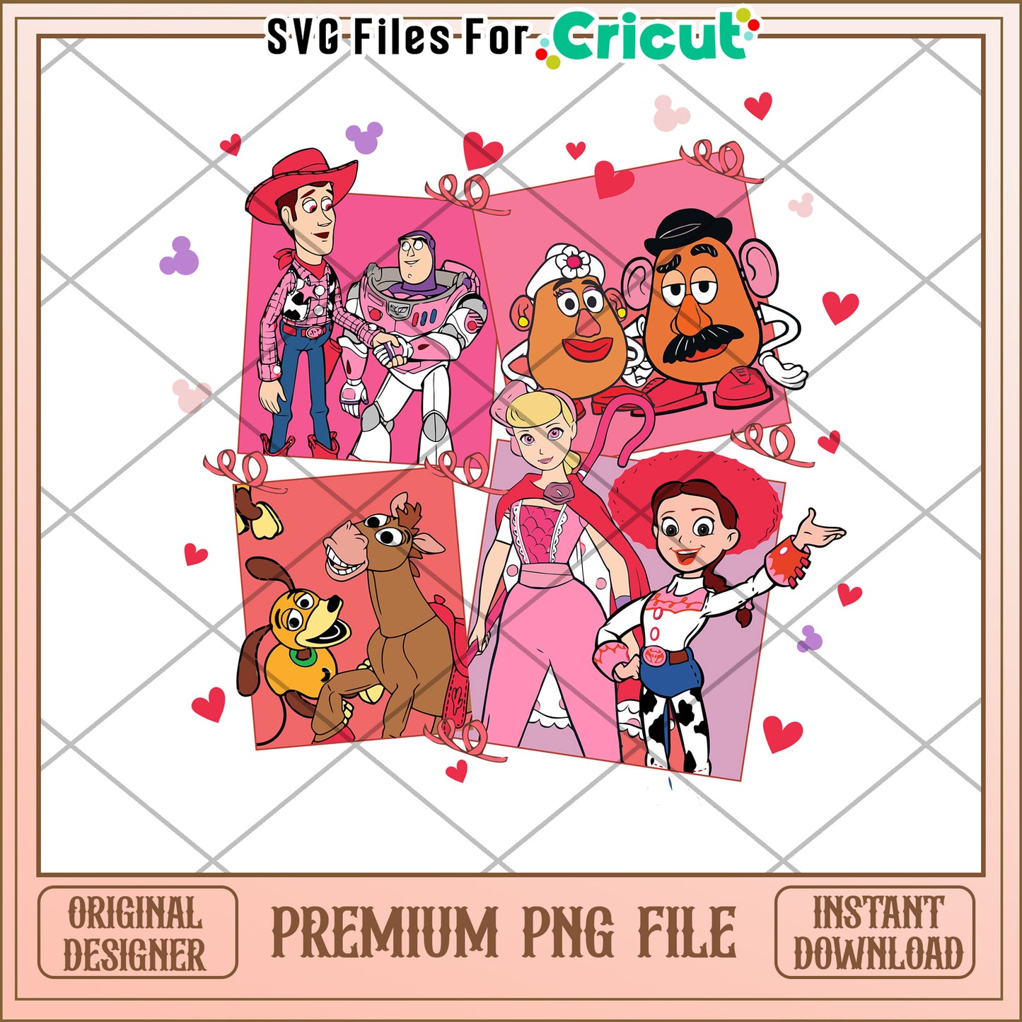 Toy Story Valentine PNG Cricut Design