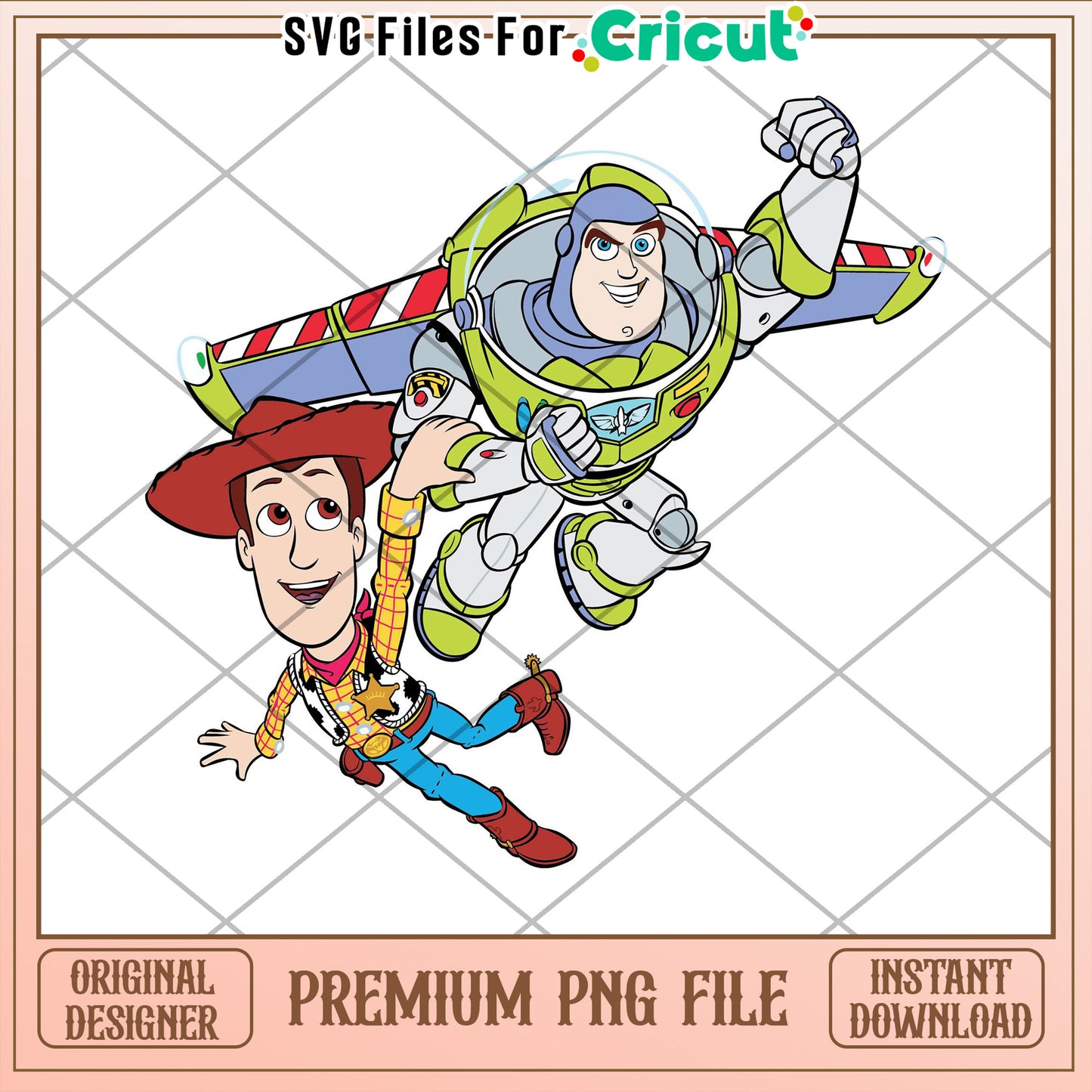 Toy Story Woody Buzz PNG Cricut