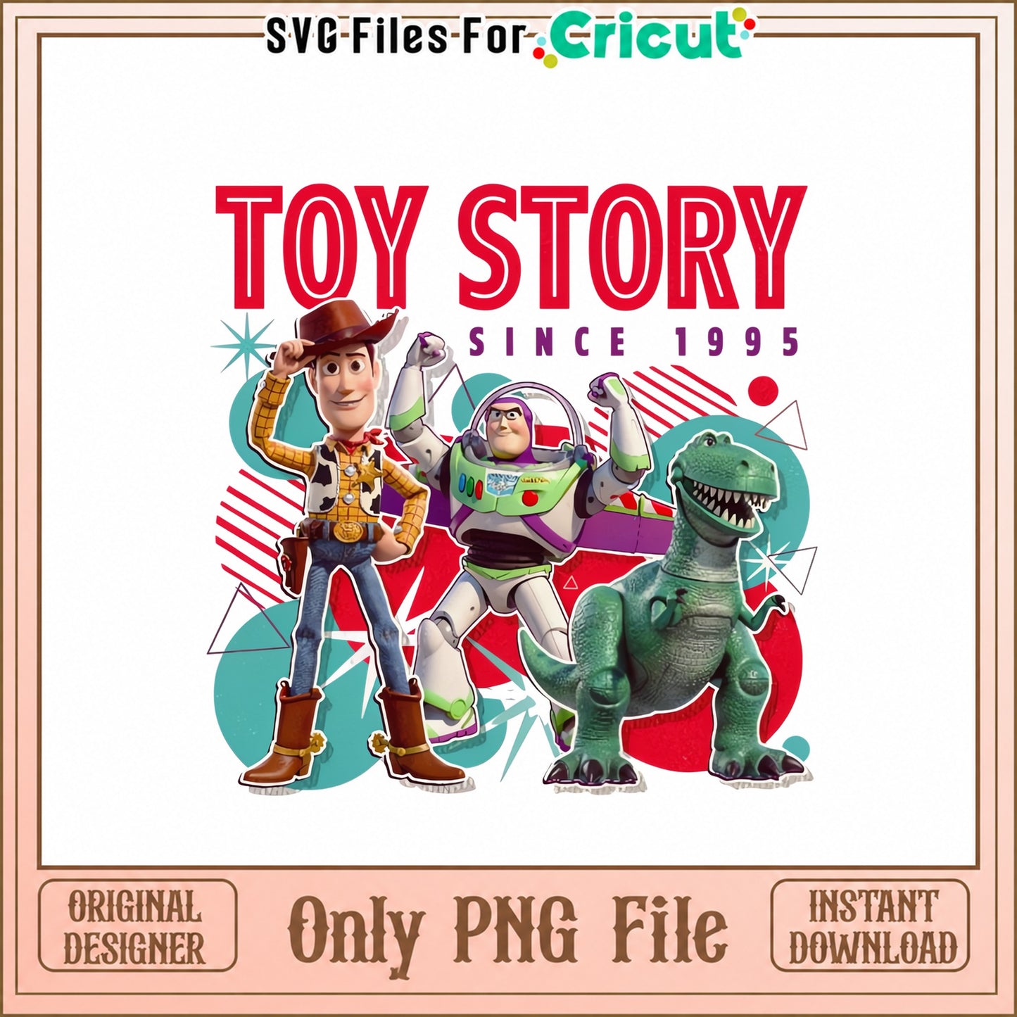 Toy Story Characters PNG, Woody Buzz Rex Disney PNG, Cricut PNG