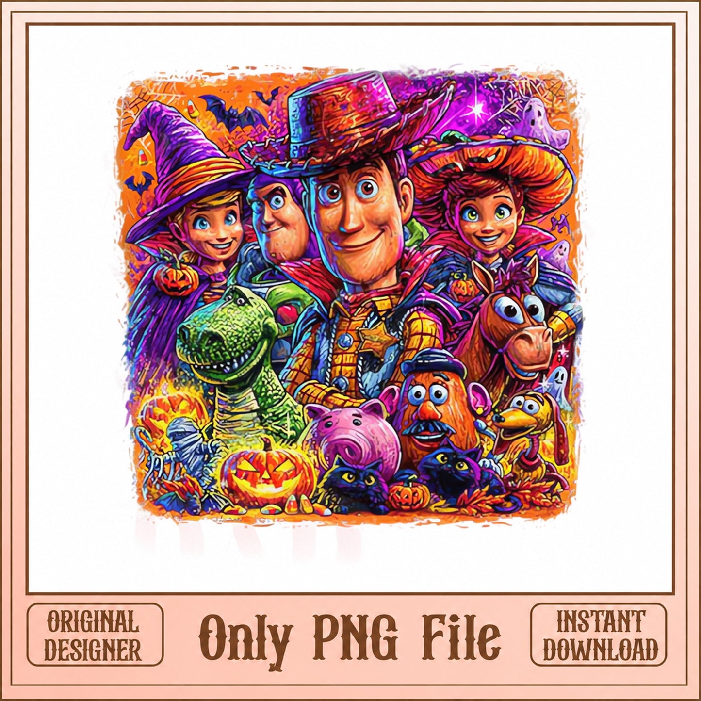Toy Story Halloween PNG, Woody And Friends, Disney Character PNG