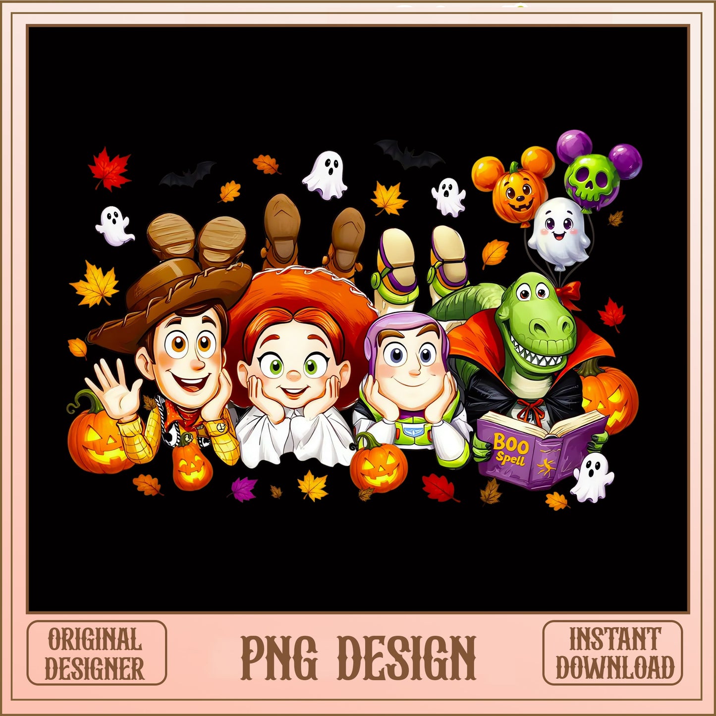Toy Story Halloween PNG, Woody Buzz Lightyear Halloween PNG, Disney PNG
