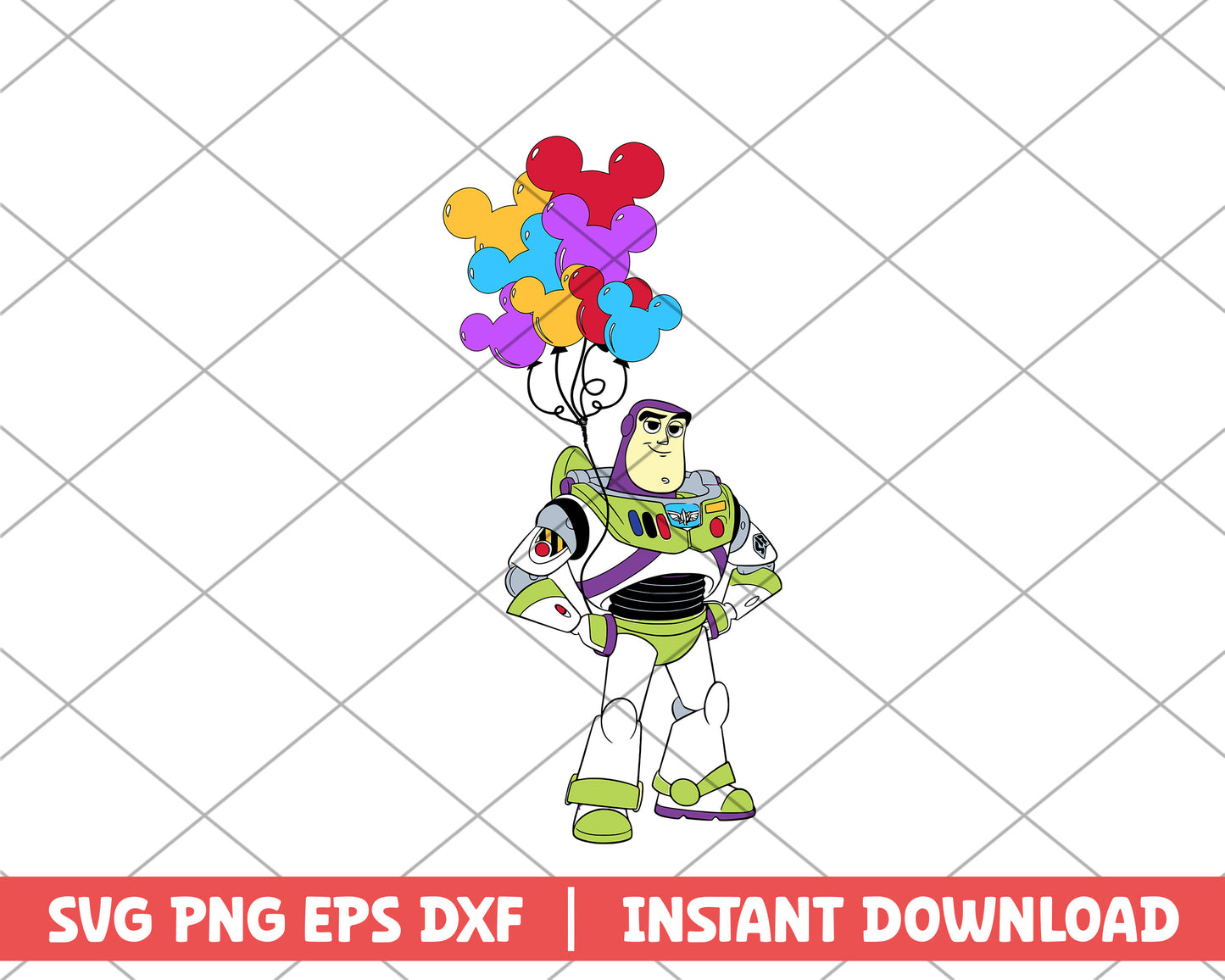 Toy story buzz lightyear balloon disney svg