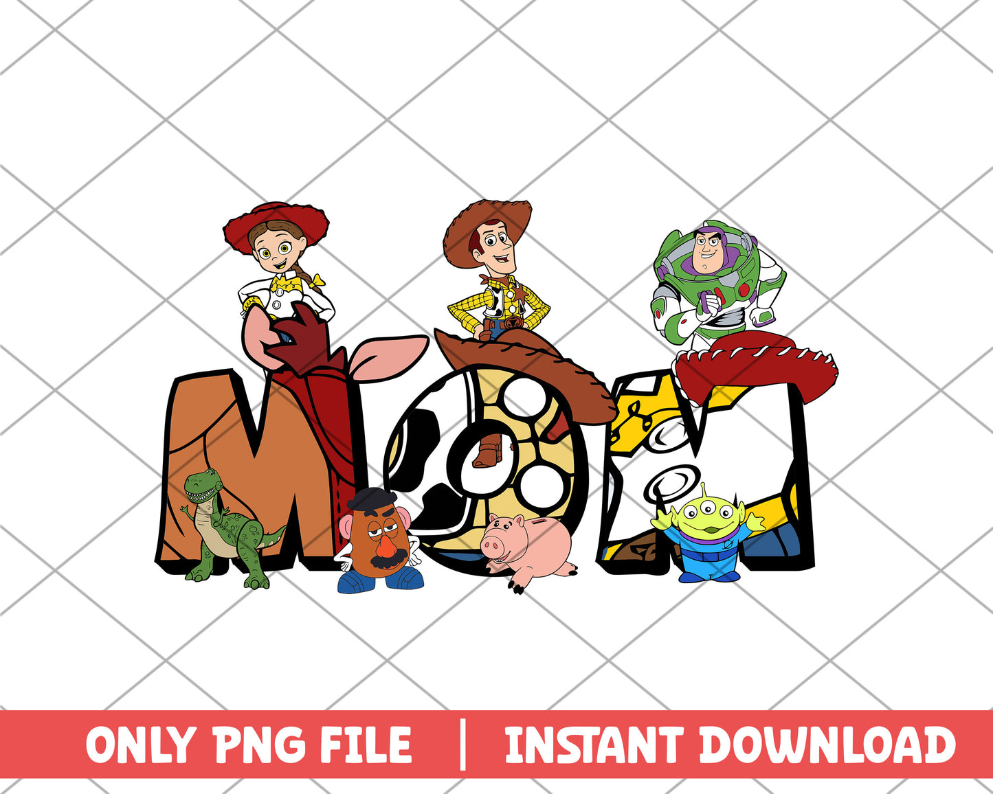 Toy story character mom cartoon png