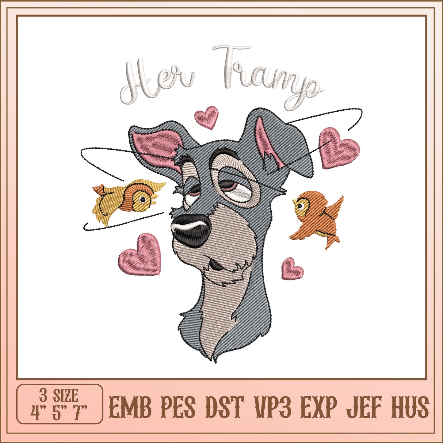 Tramp Embroidery Design