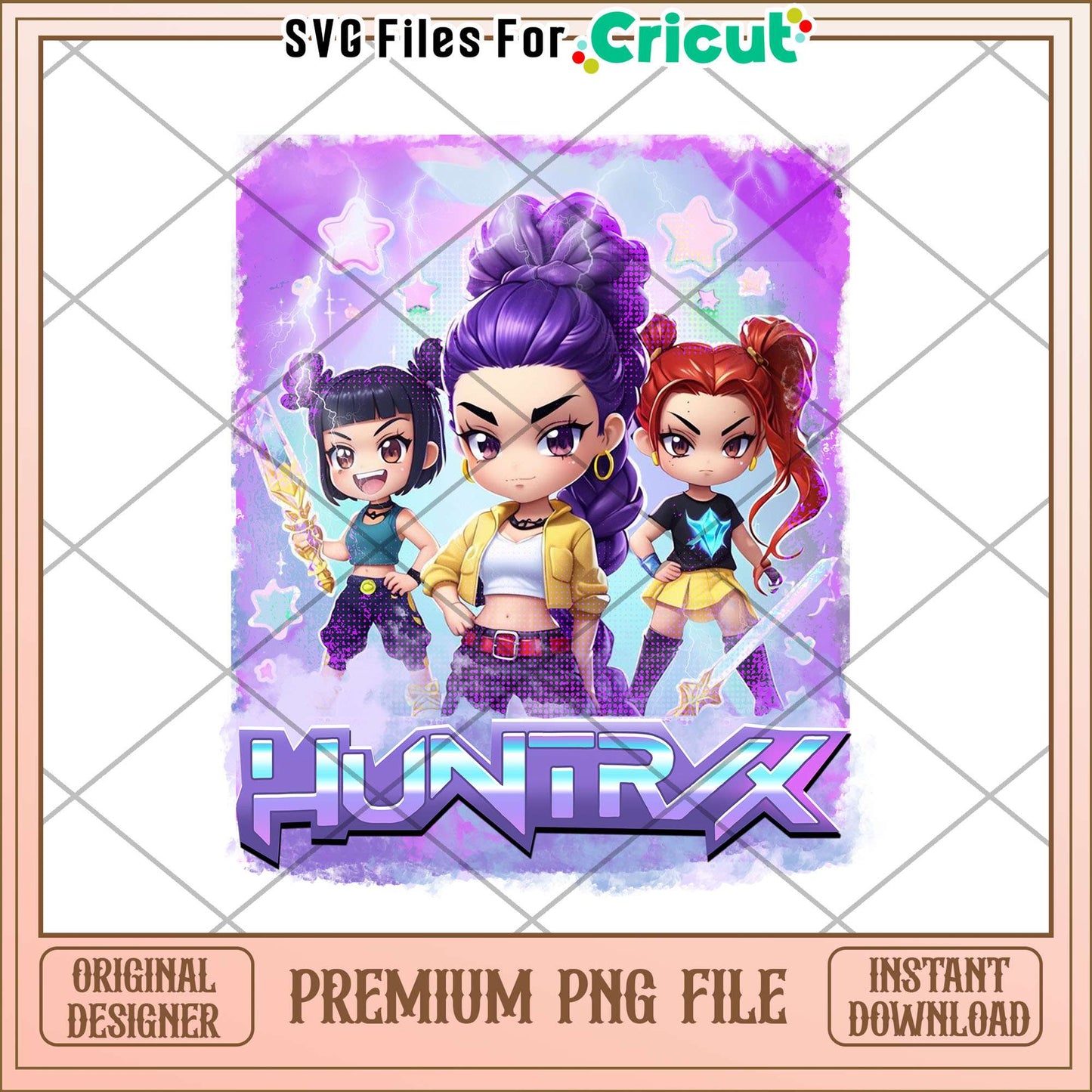 Tram svg, kpop demon hunters svg, huntrix character svg