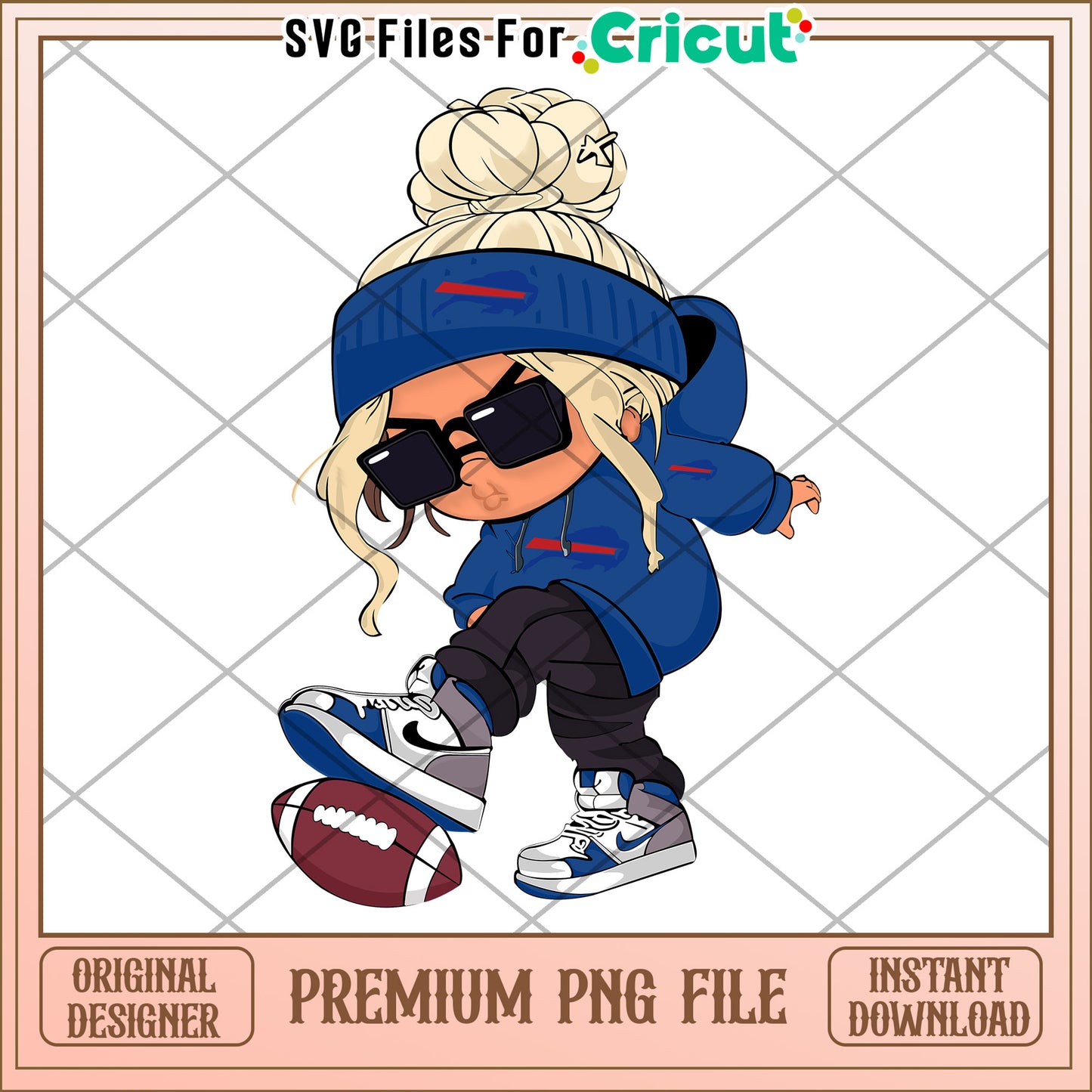 Trendy Sporty Girl PNG Design for Cricut, Instant Download Available