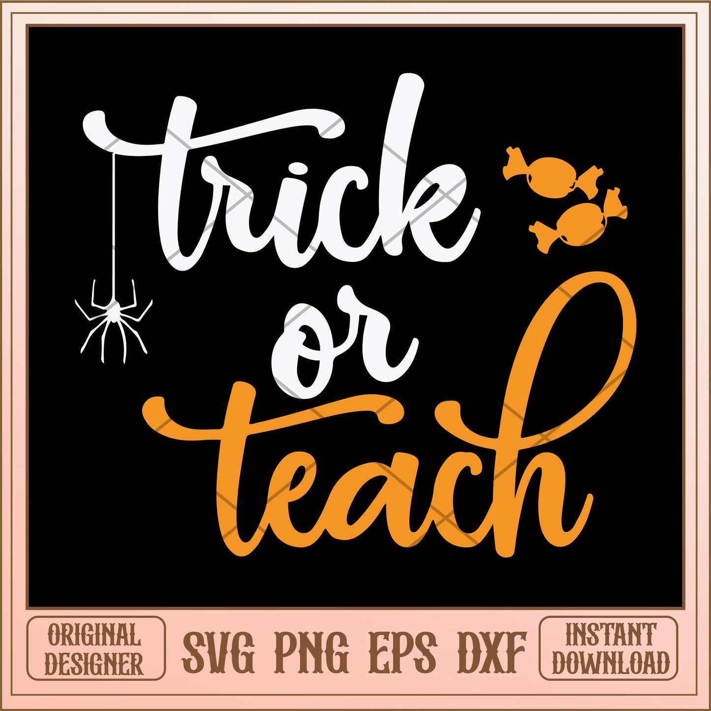 Trick or teach white svg, Halloween characters svg, digital download