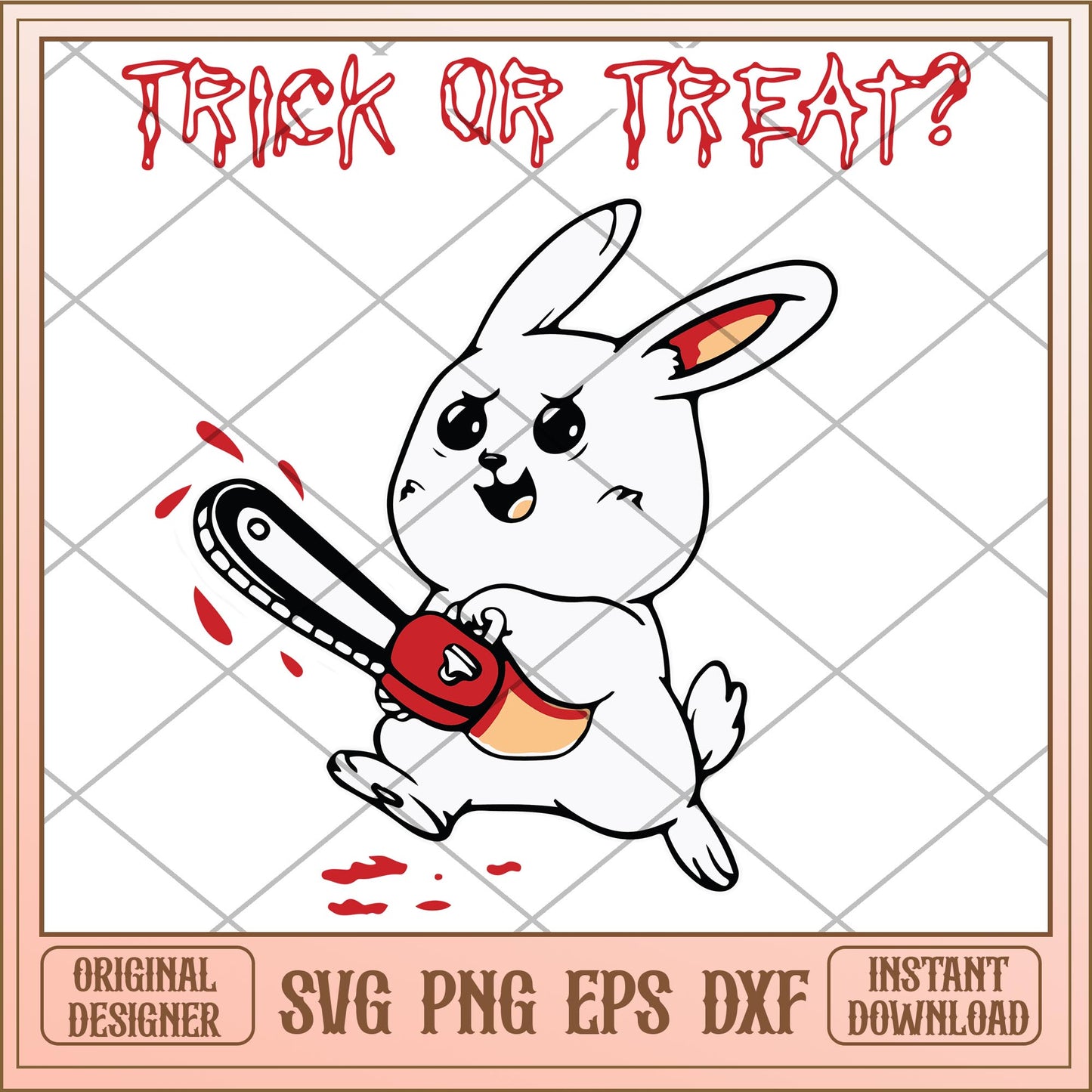 Trick or treat blood bunny halloween svg, Halloween characters svg, digiotal download