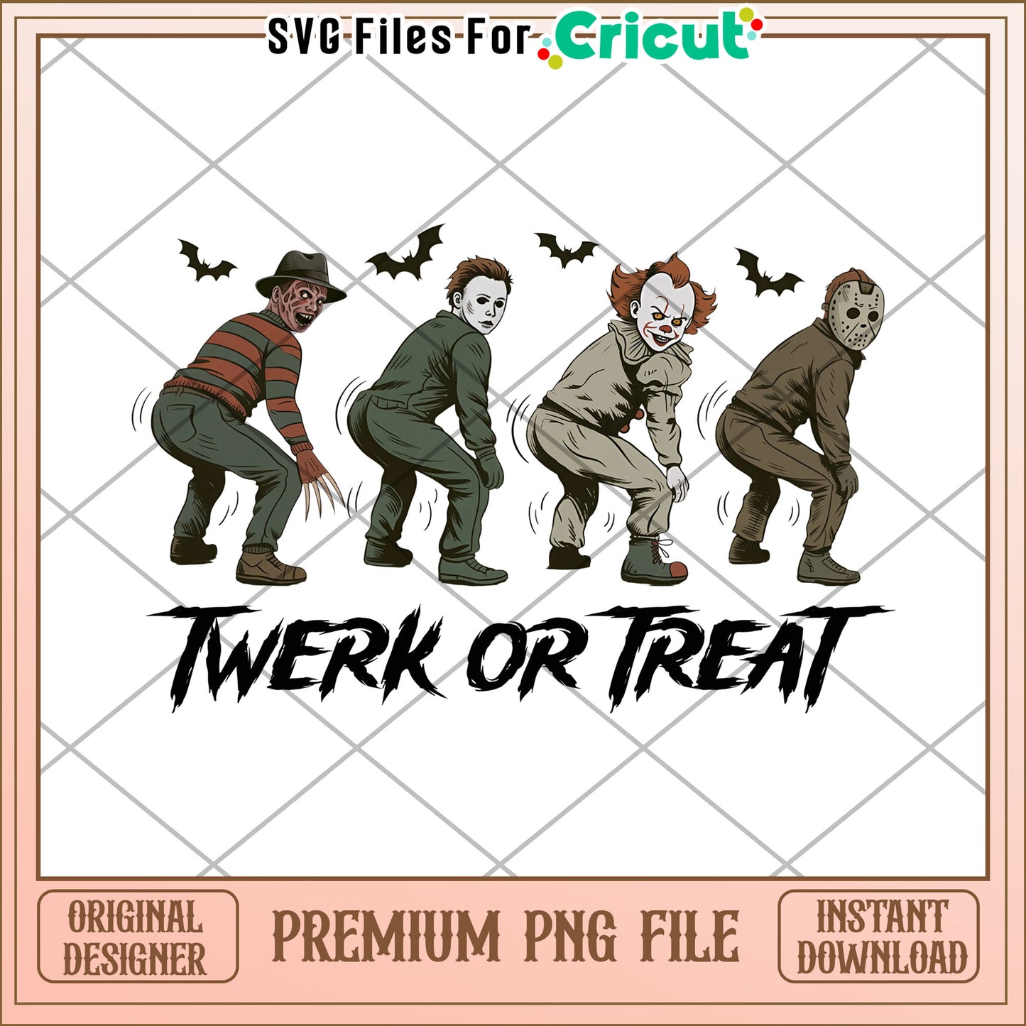 Trick or treat killers png, halloween toys png, halloween characters png