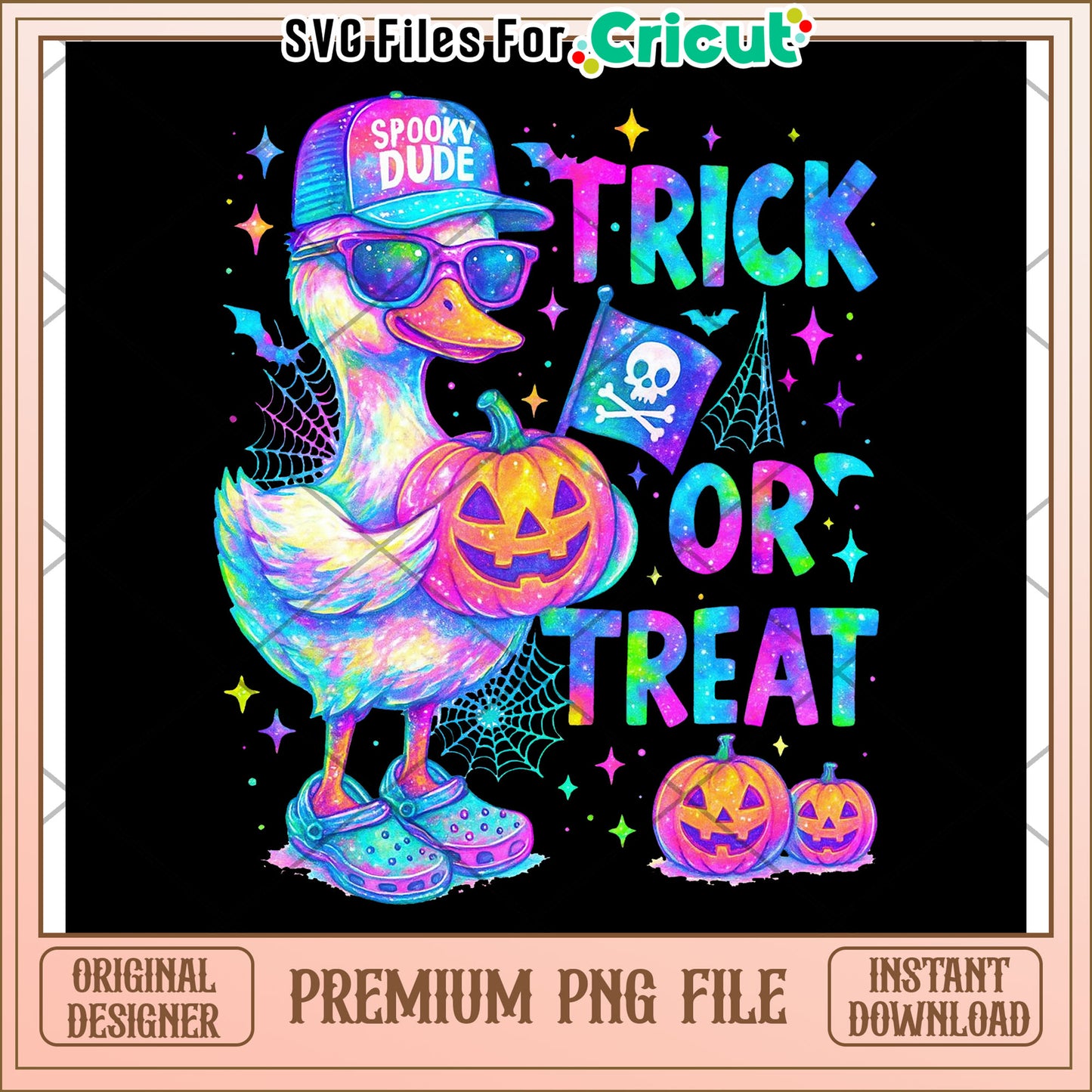 Trick or treat neon png, halloween time png, halloween decor png