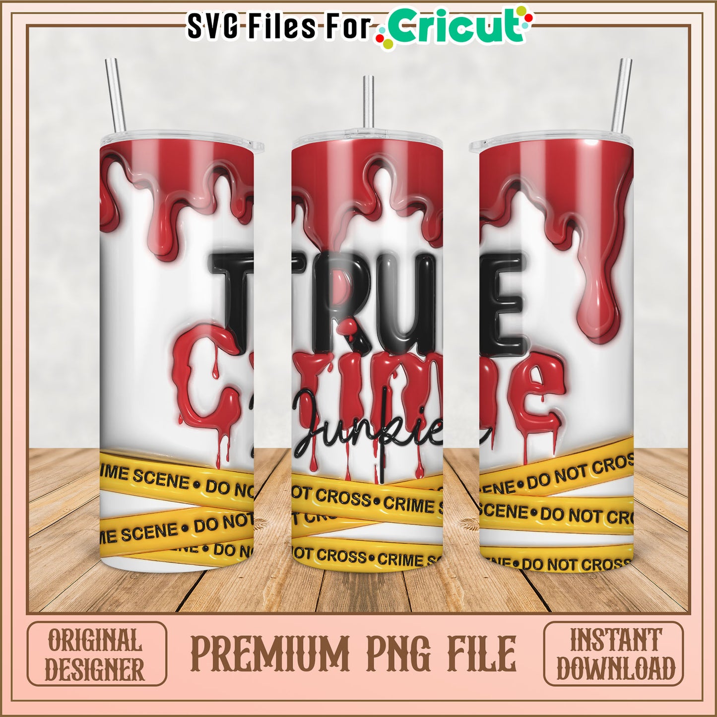 True Crime Junkie PNG Sublimation