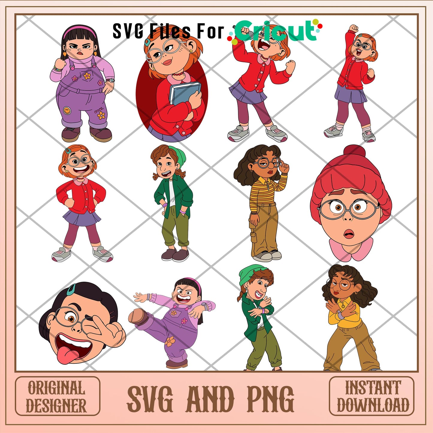 Disney Turning red dancing best friends svg bundle