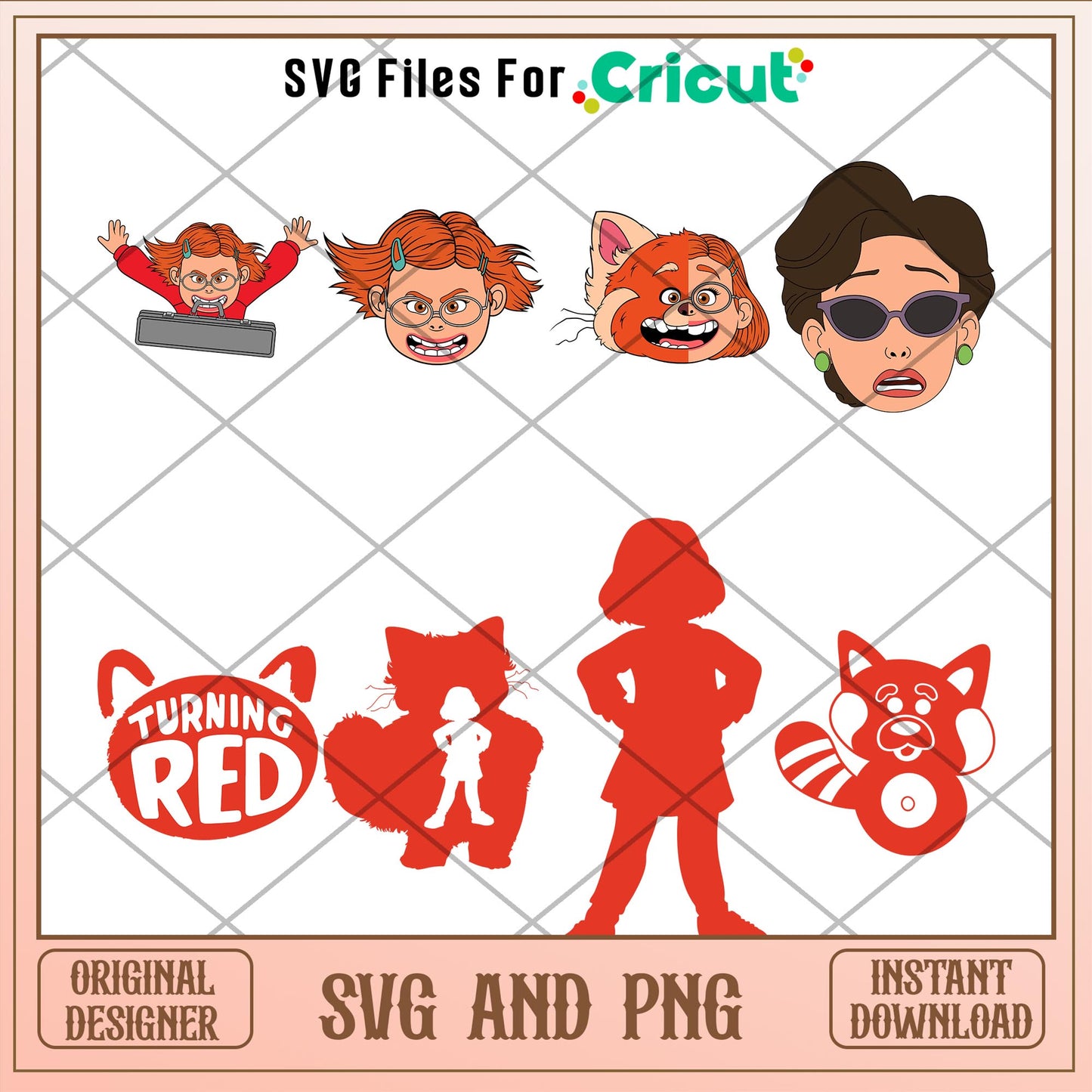 Disney Turning red shadow svg bundle