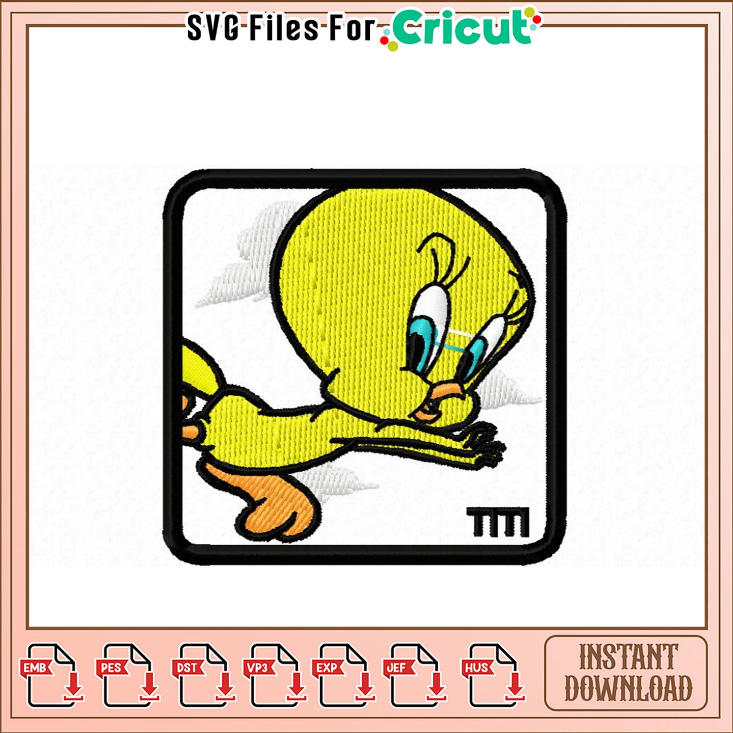 Tweety Bird Embroidery Design Instant Download