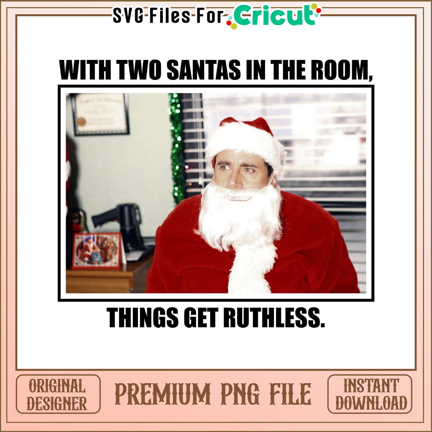 Two Santas in the Room PNG File, Perfect for Holiday Designs