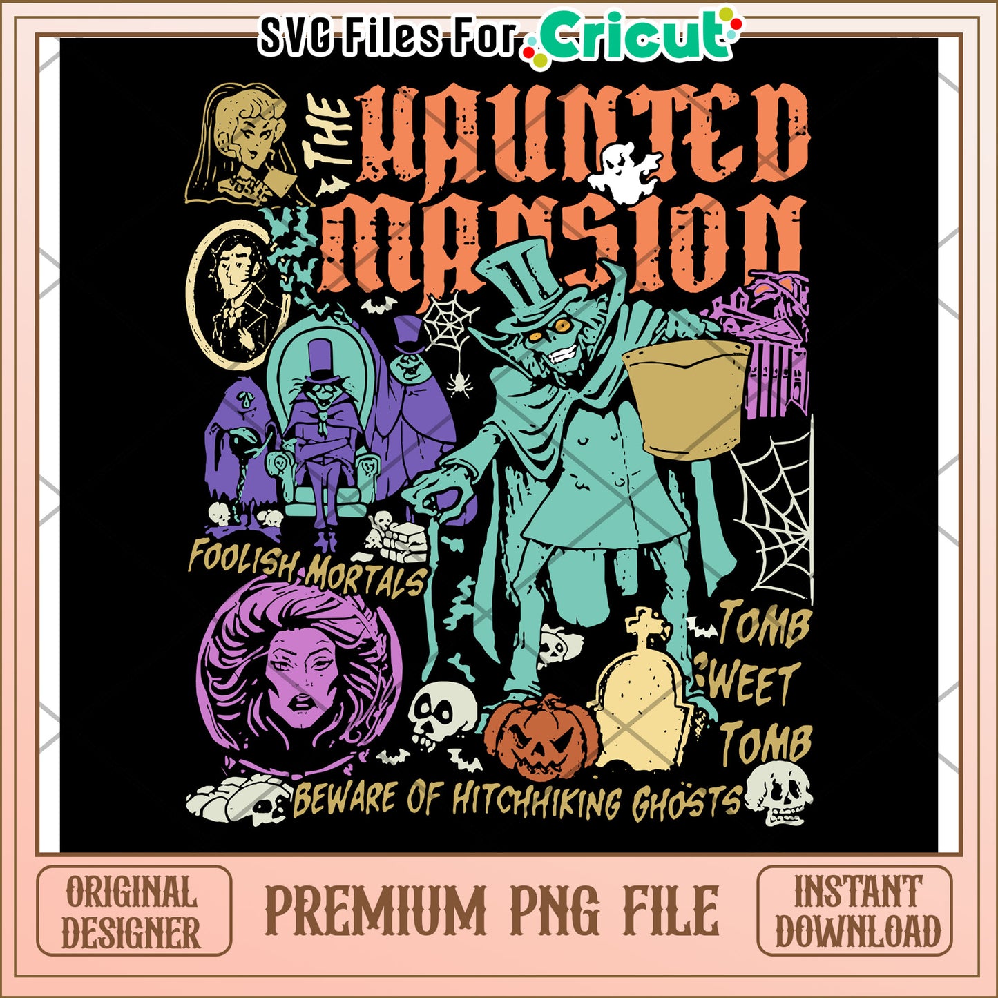 Two side the haunted mansion png, halloween characters png, halloween season png