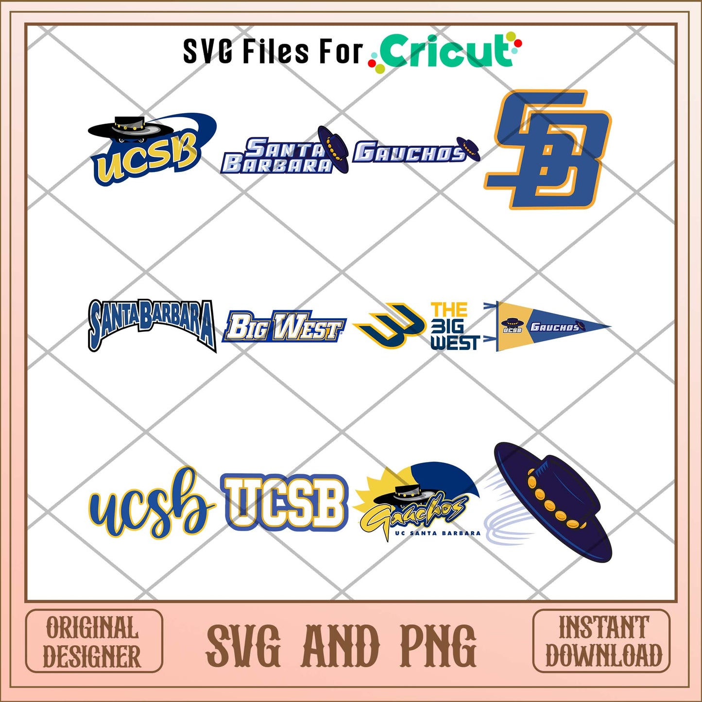 UC Santa Barbara logo svg, UC Santa Barbara svg bundle, NCAA svg